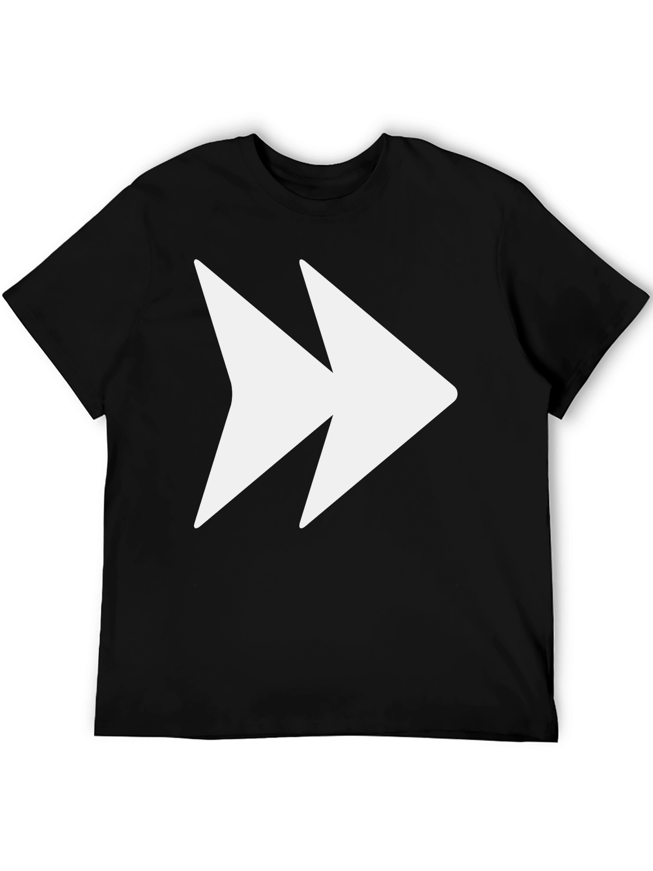 Black Forward Graphic Tee - Black Cotton Blend T-Shirt view 5