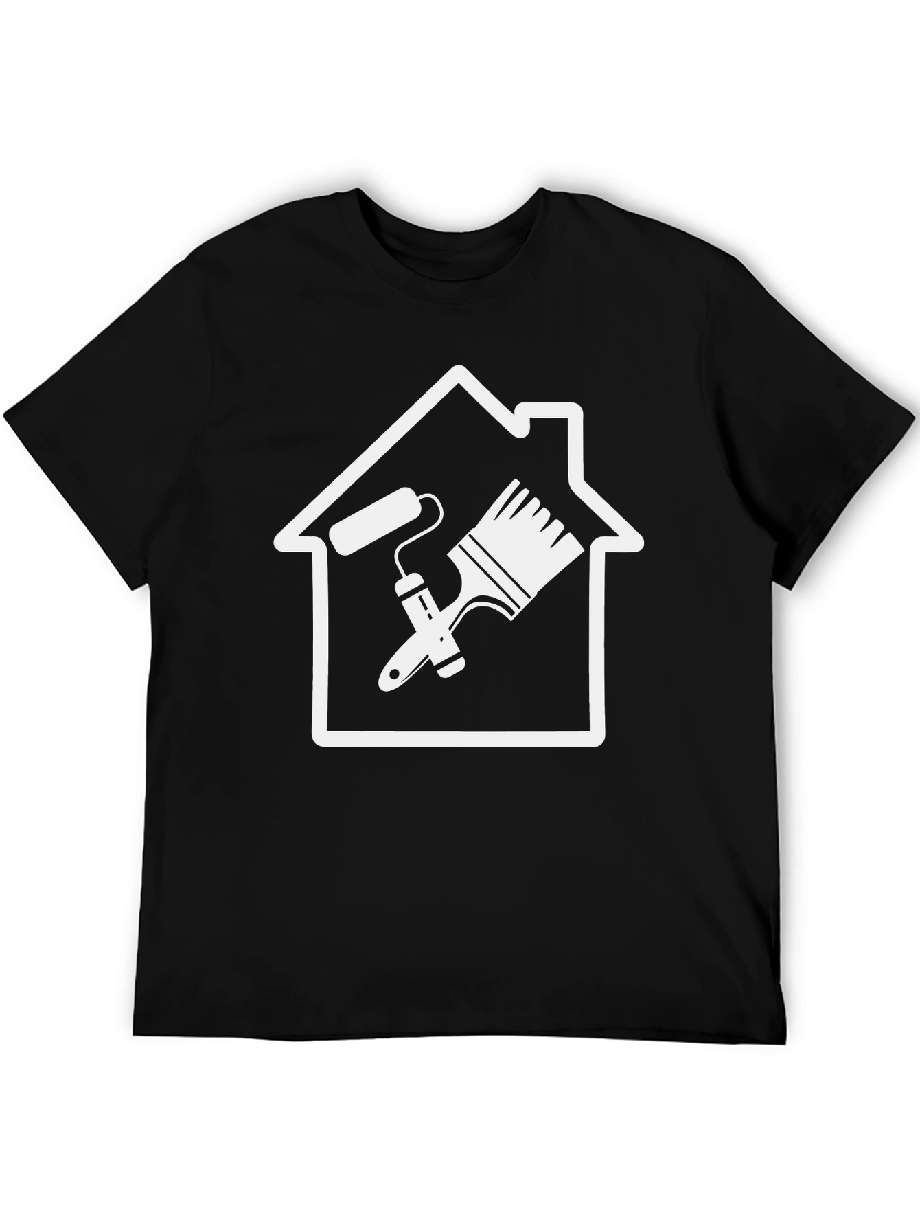 Black Home Painting Crew T-Shirt - Painter Gift view 5