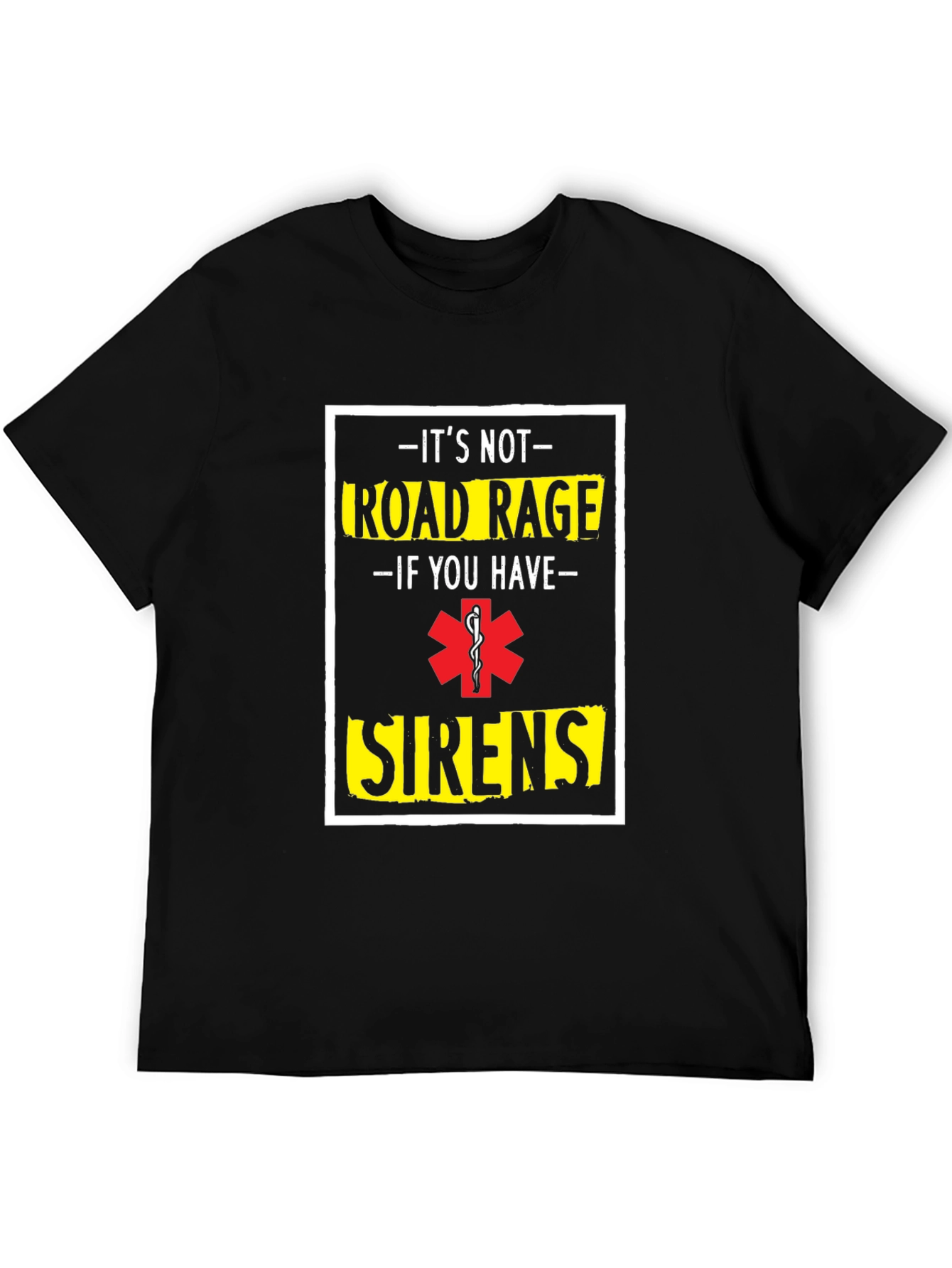 Black Road Rage Sirens T-Shirt view 5