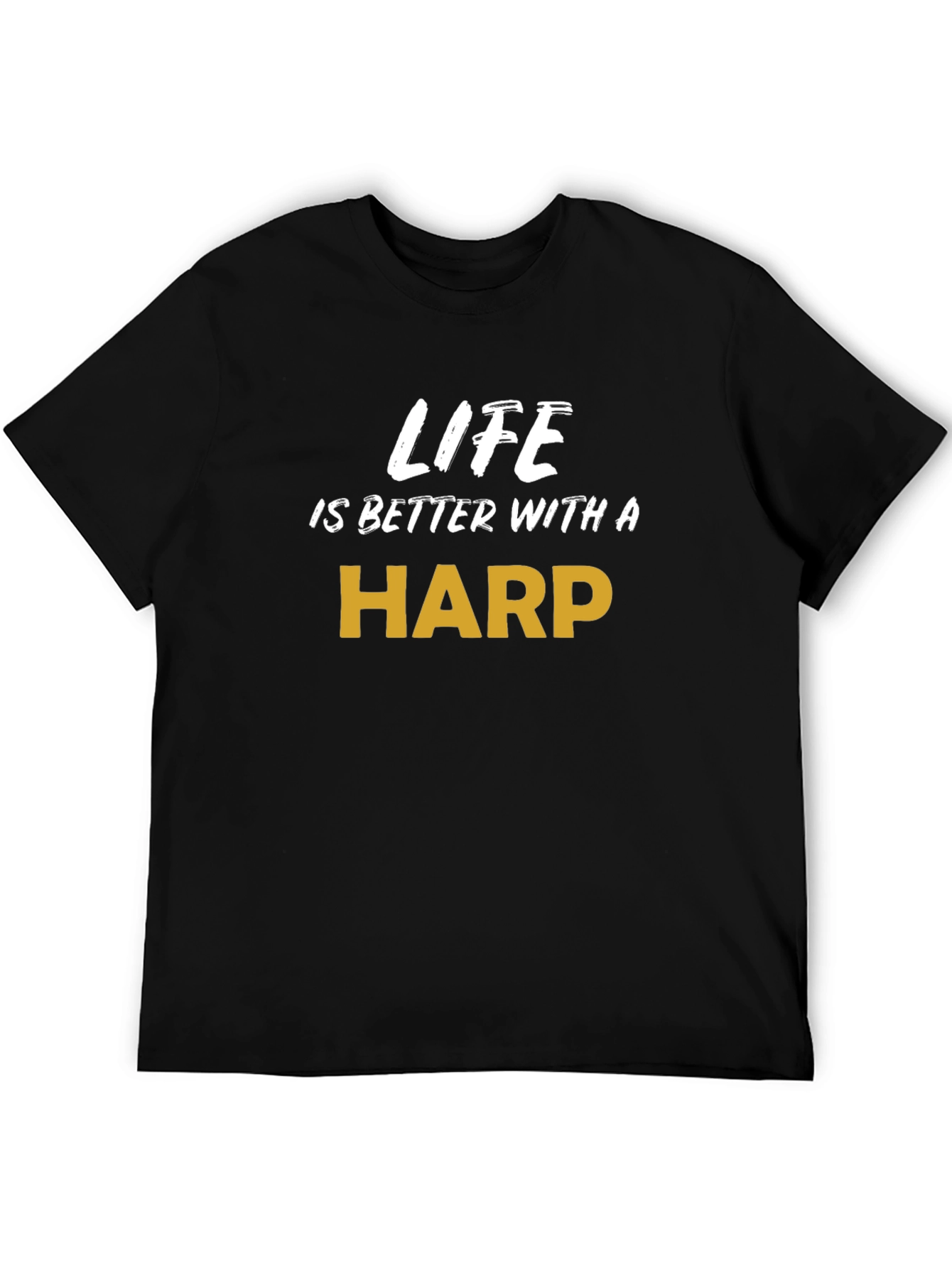 Black Life is Better with a Harp - Graphic Tee view 5