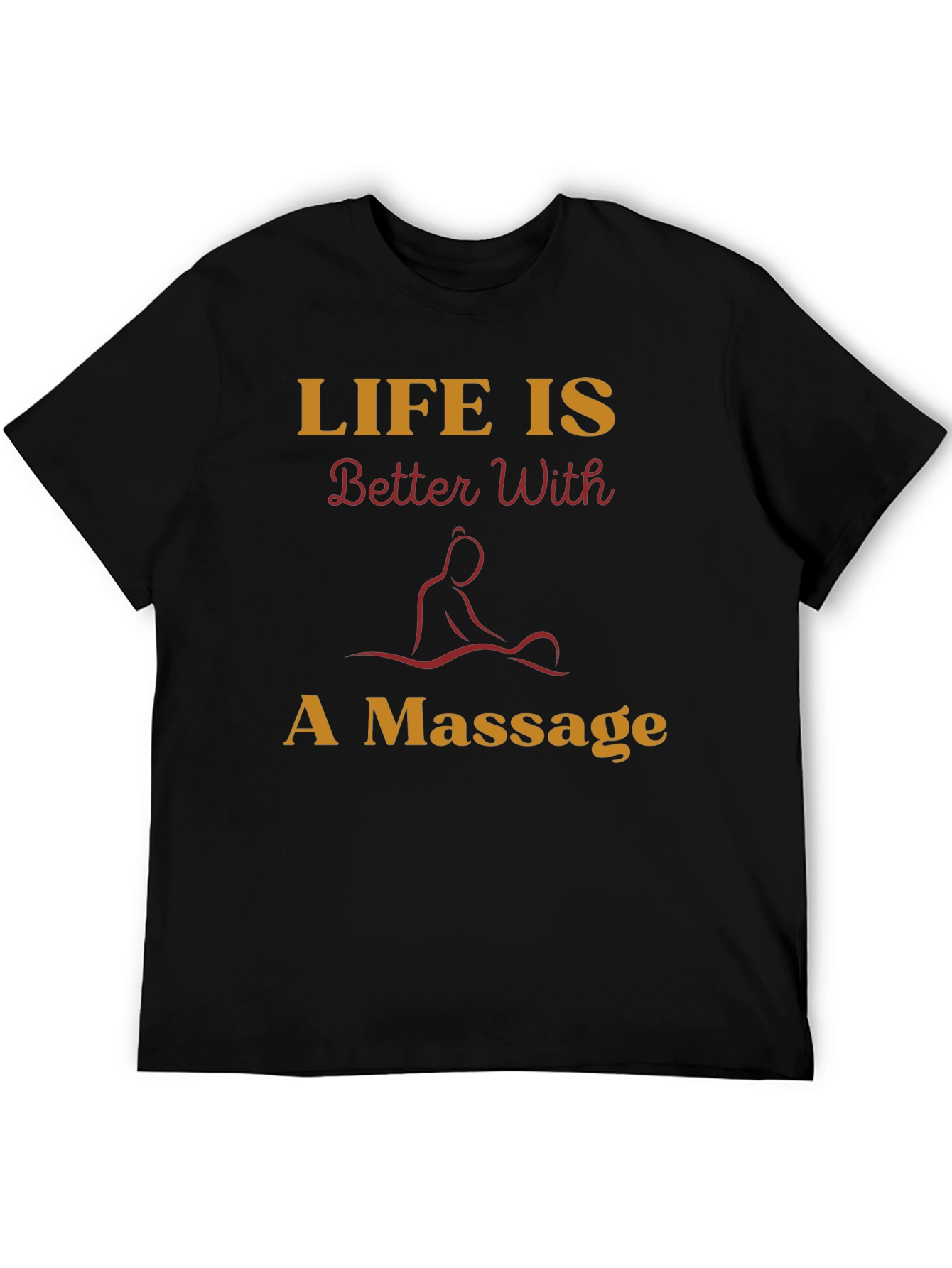 Black Life is Better With A Massage Graphic T-Shirt view 5