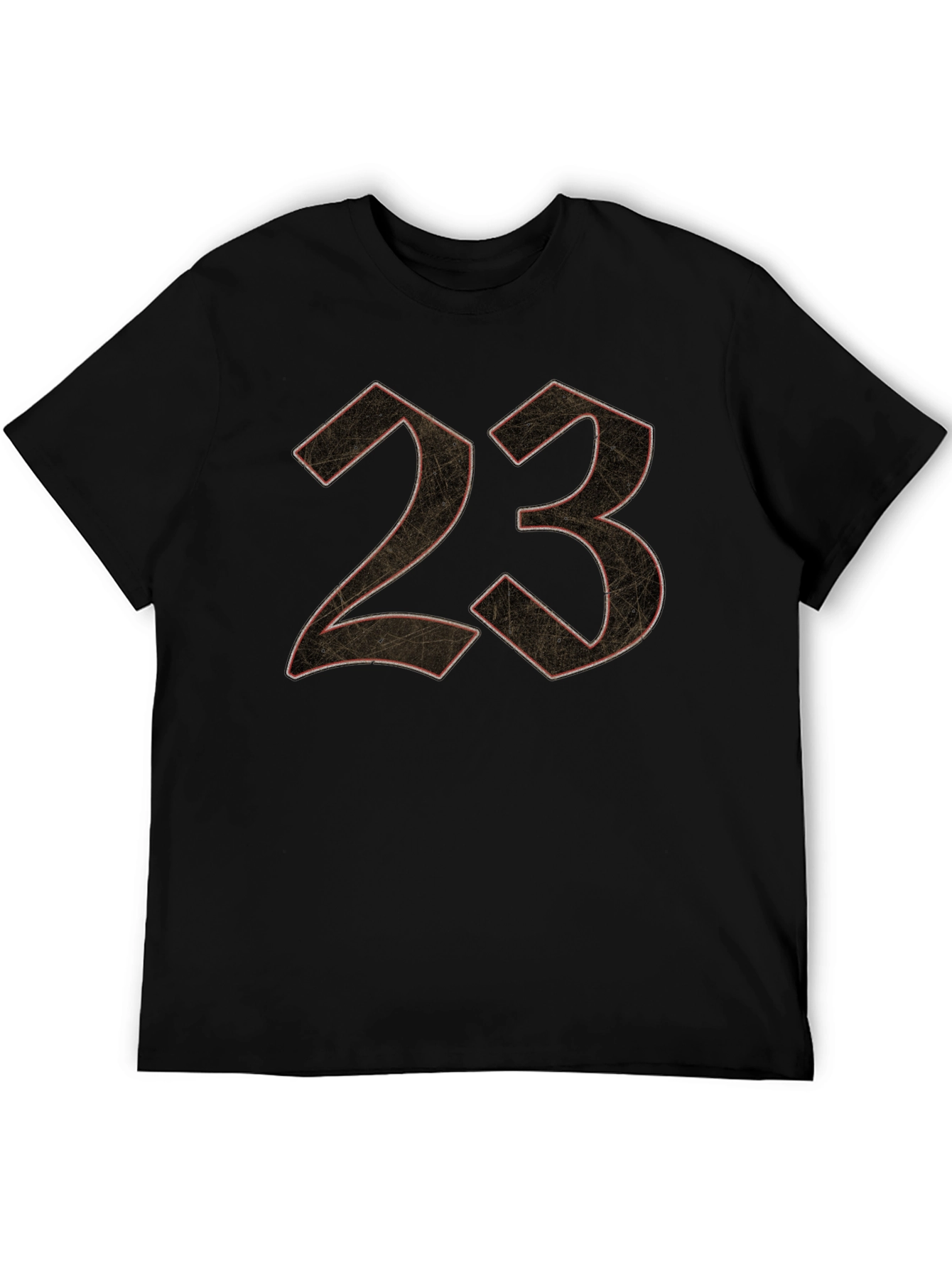 Black 23 Graphic Print Men's Black T-Shirt view 5