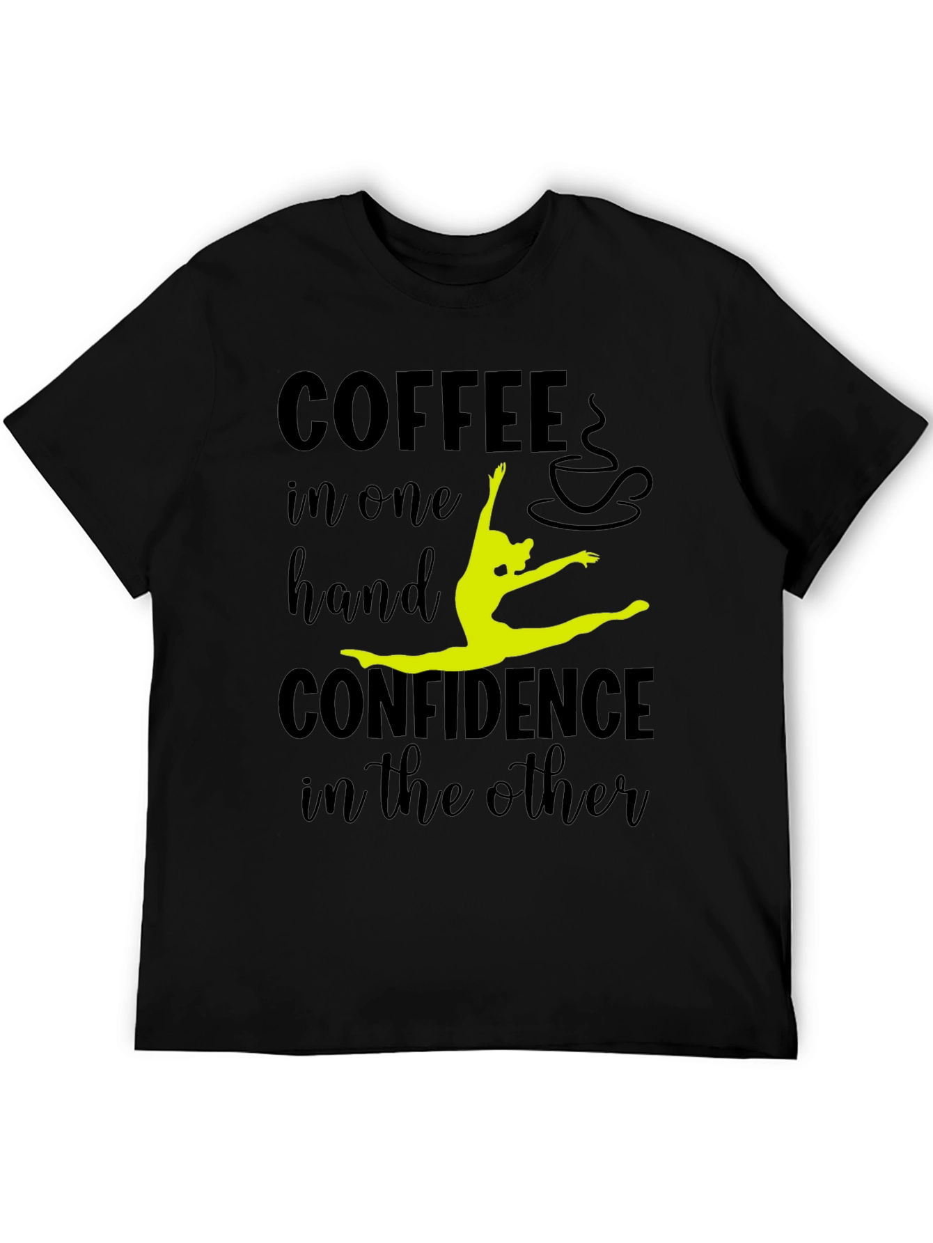 Black Coffee & Confidence Graphic Tee - Black view 5