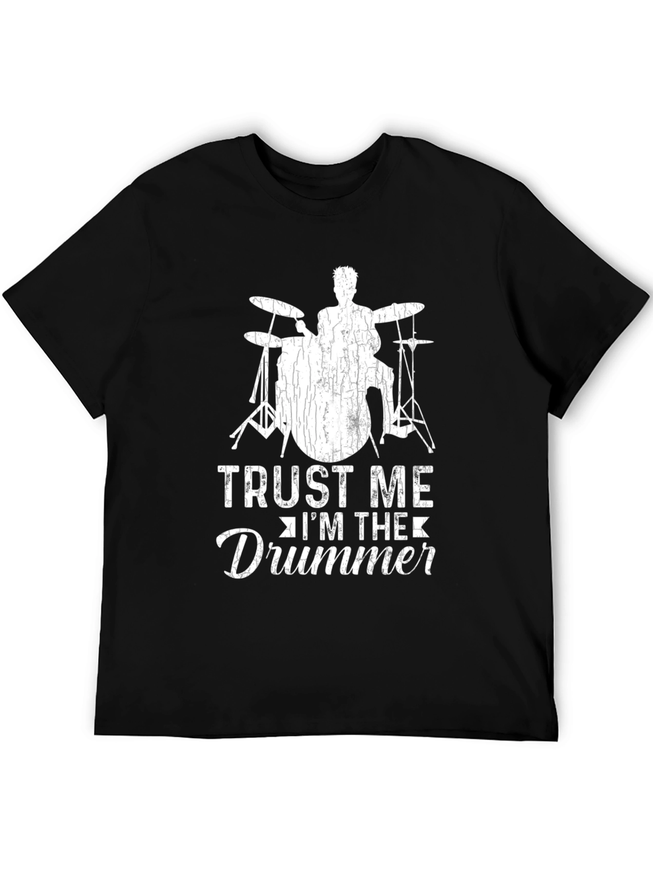 Black Trust Me I'm The Drummer T-Shirt view 5