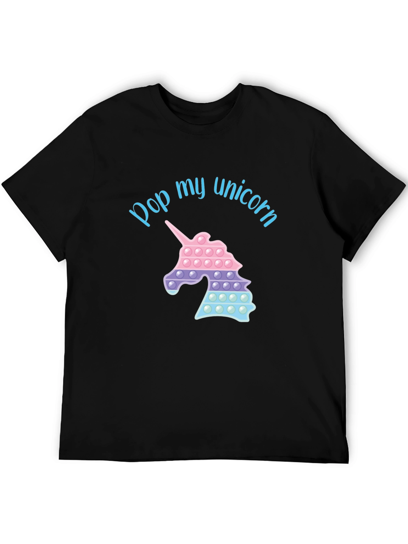 Black Pop My Unicorn T-Shirt Black Graphic Tee view 5
