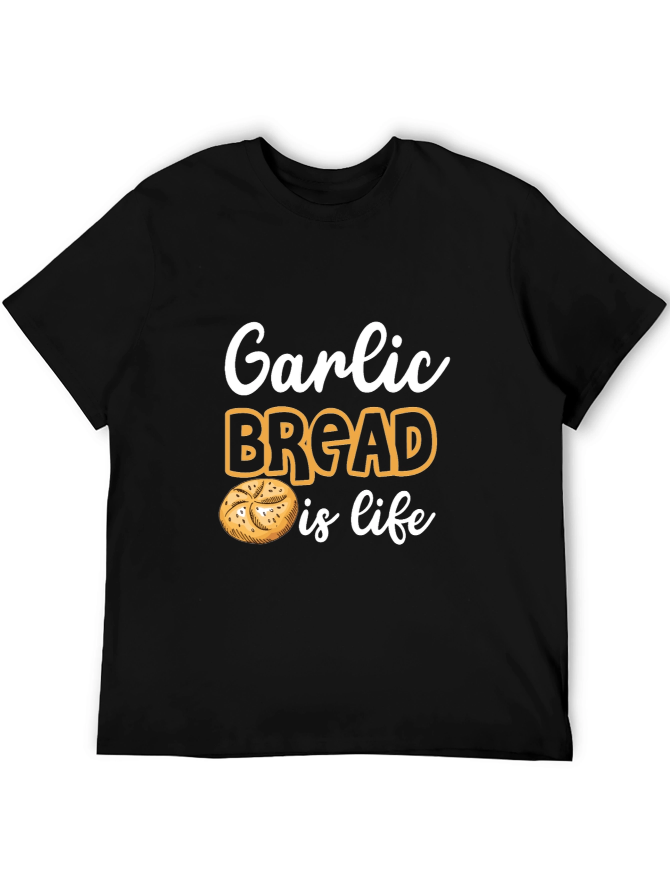 Black Garlic Bread is Life Graphic Tee - Soft Cotton Blend view 5