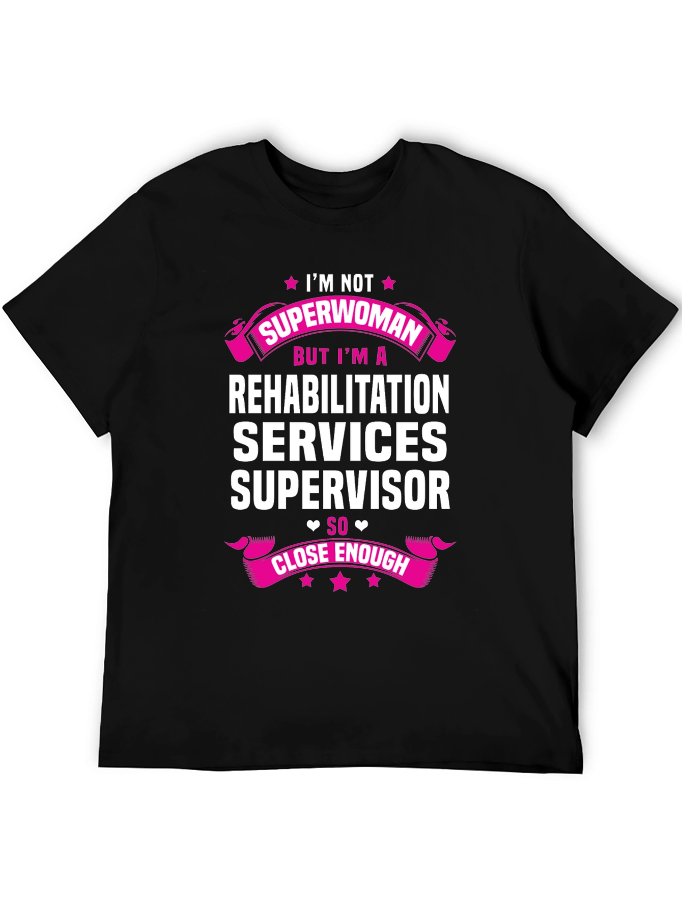 Black Rehabilitation Services Supervisor T-Shirt view 5