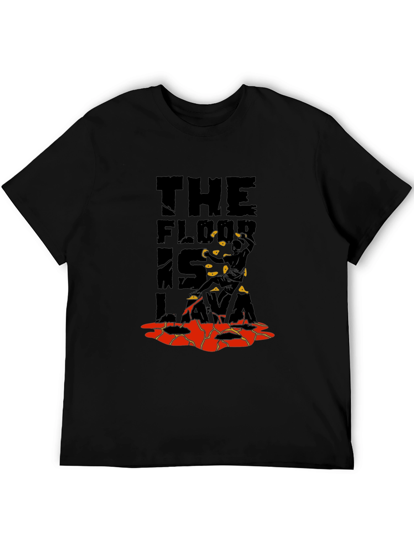 Black The Floor is Lava Graphic T-Shirt view 5