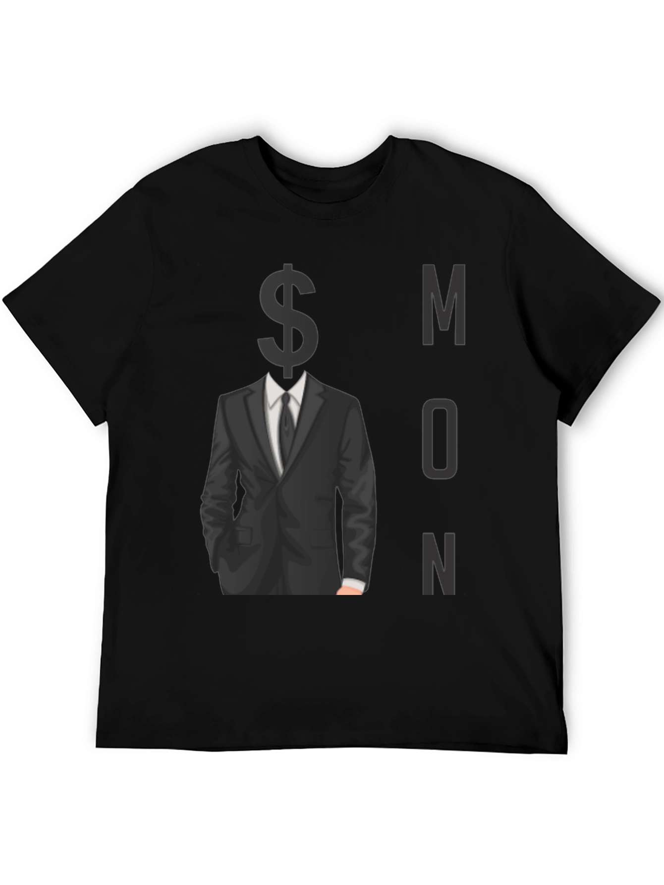 Black Money Minded Men's Black Graphic Tee view 5