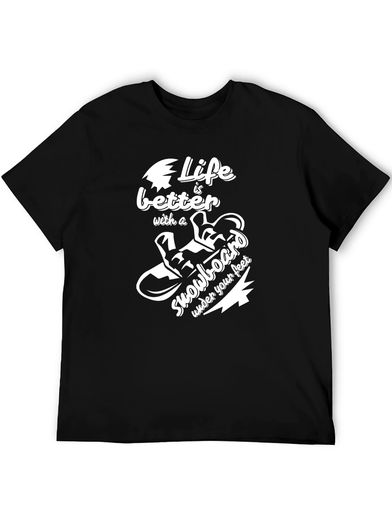 Black Life is Better Snowboard T-Shirt view 5