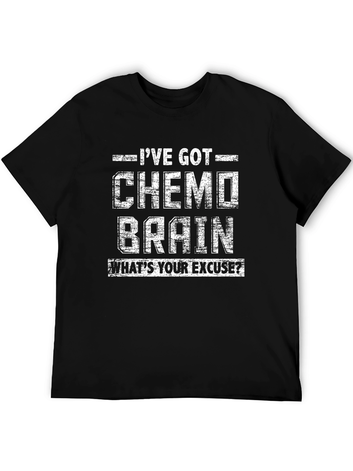 Black I've Got Chemo Brain Funny T-Shirt view 5