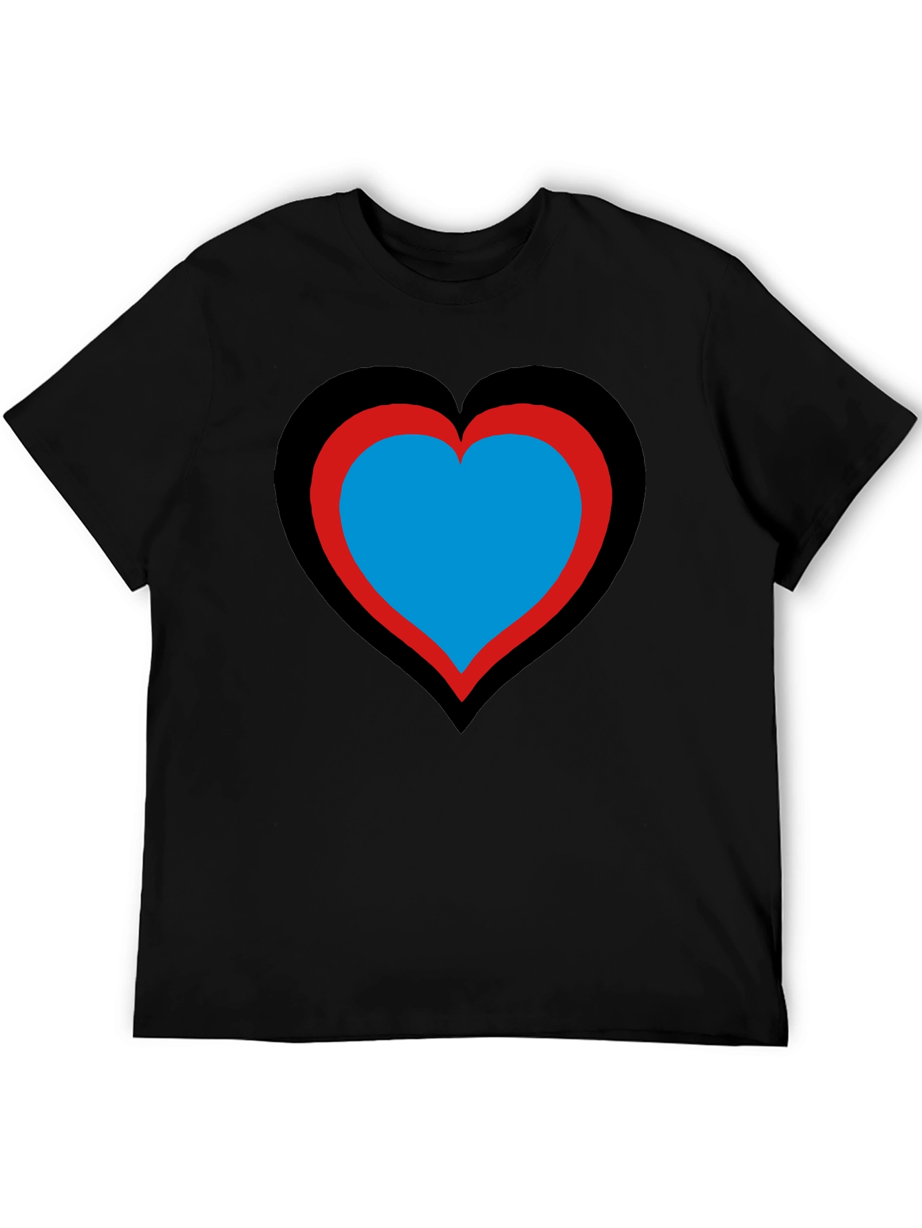Black Heart Design Black T-Shirt: Bold & Unique! view 5