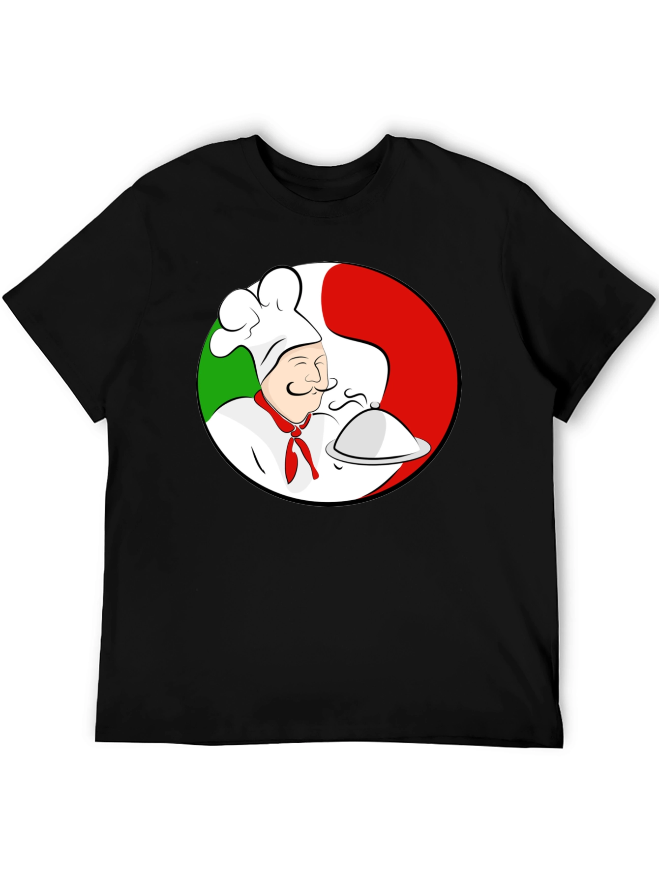 Black Chef Italian Flag T-Shirt view 5