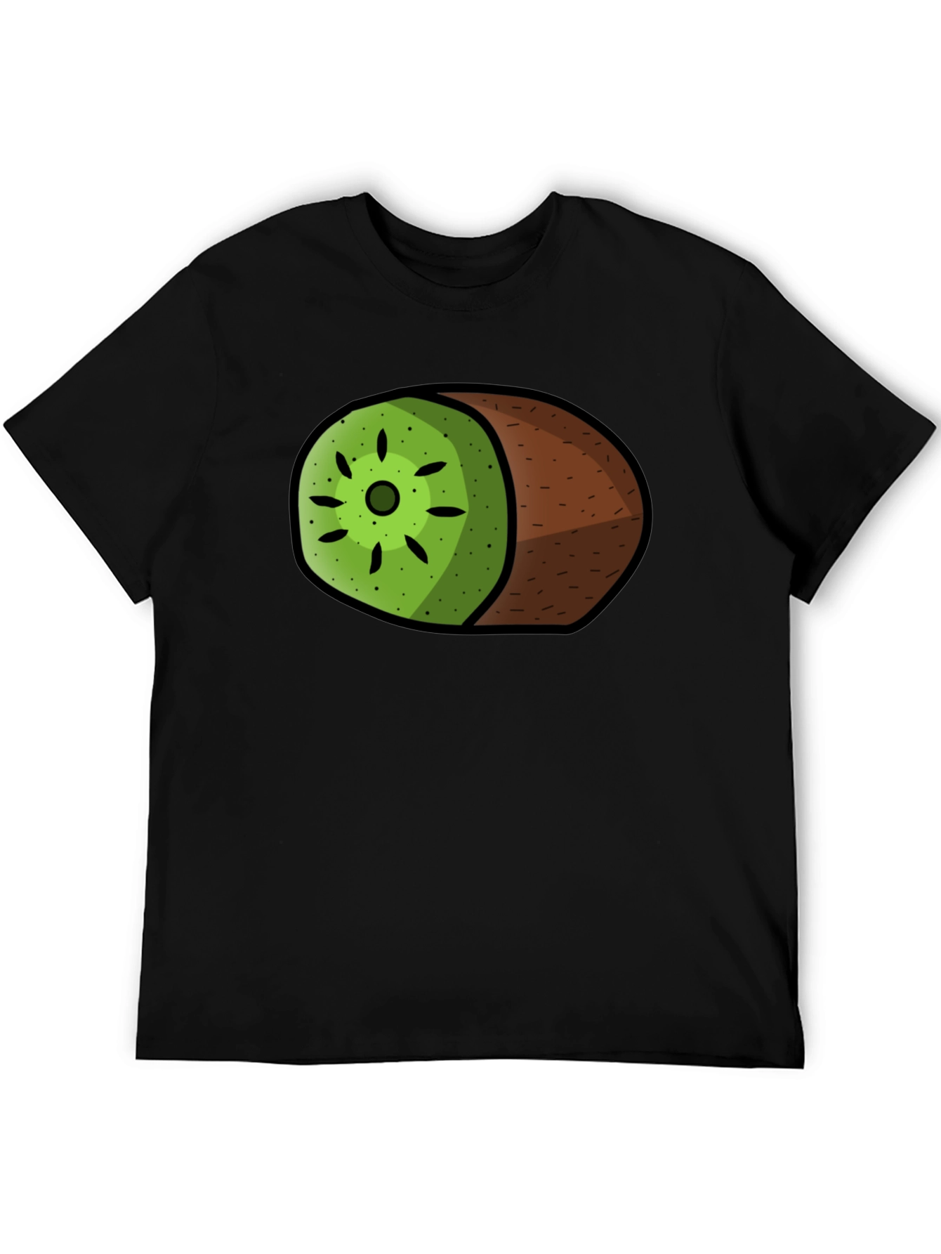 Black Kiwi Graphic Print Black T-Shirt view 5