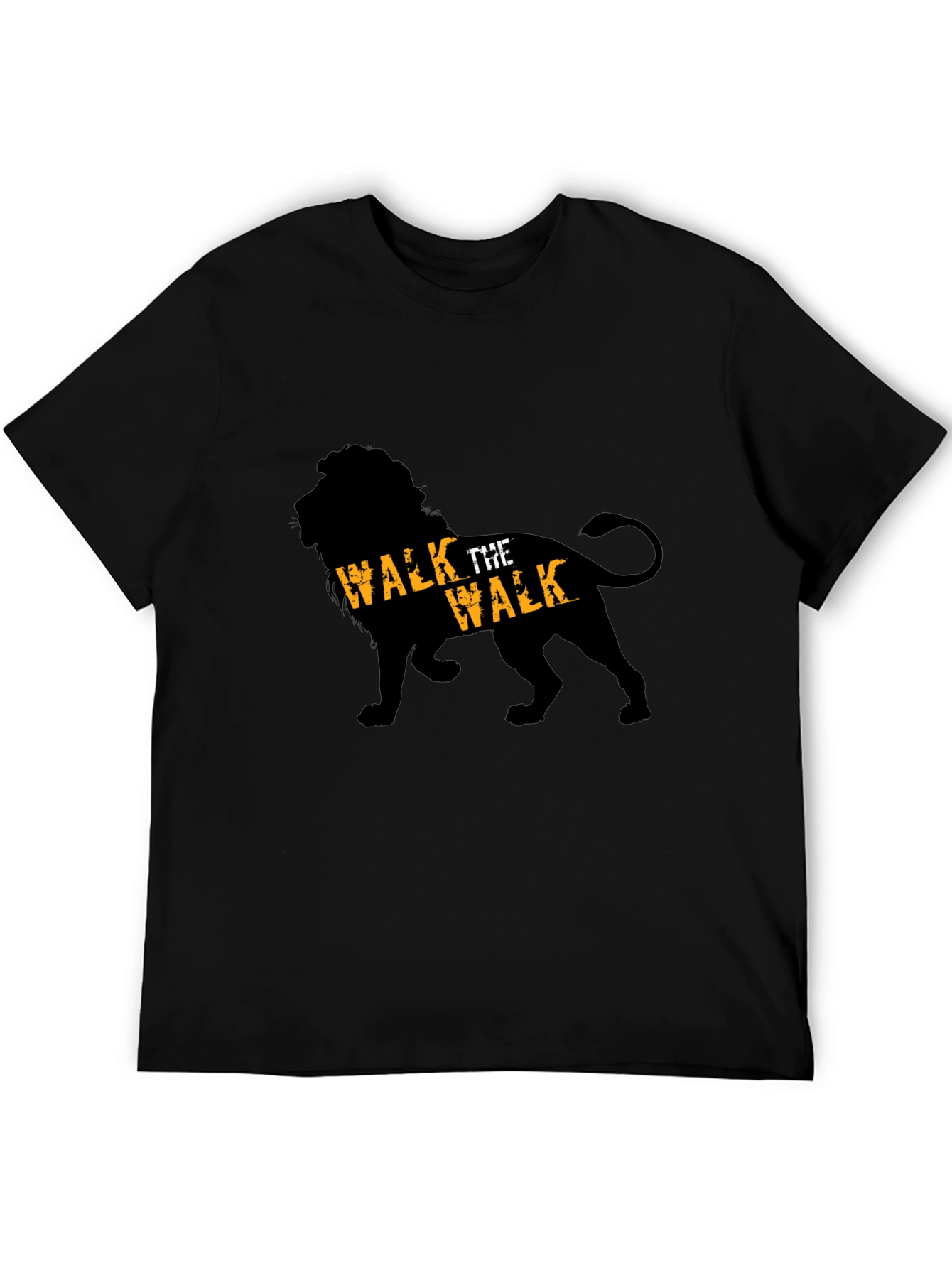 Black Walk The Walk Lion Graphic Tee - Black view 5