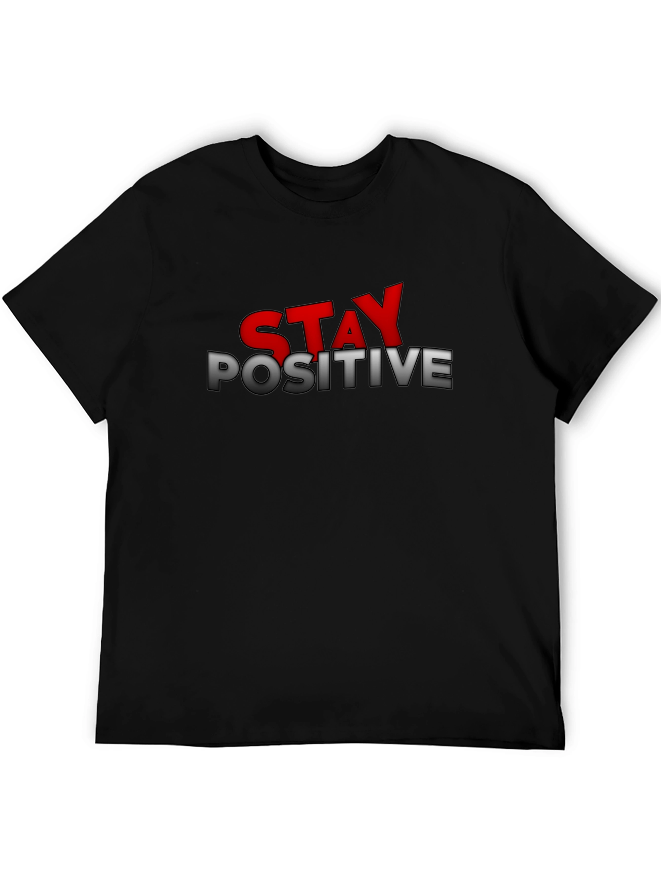 Black Stay Positive Black Graphic Tee - Motivation view 5
