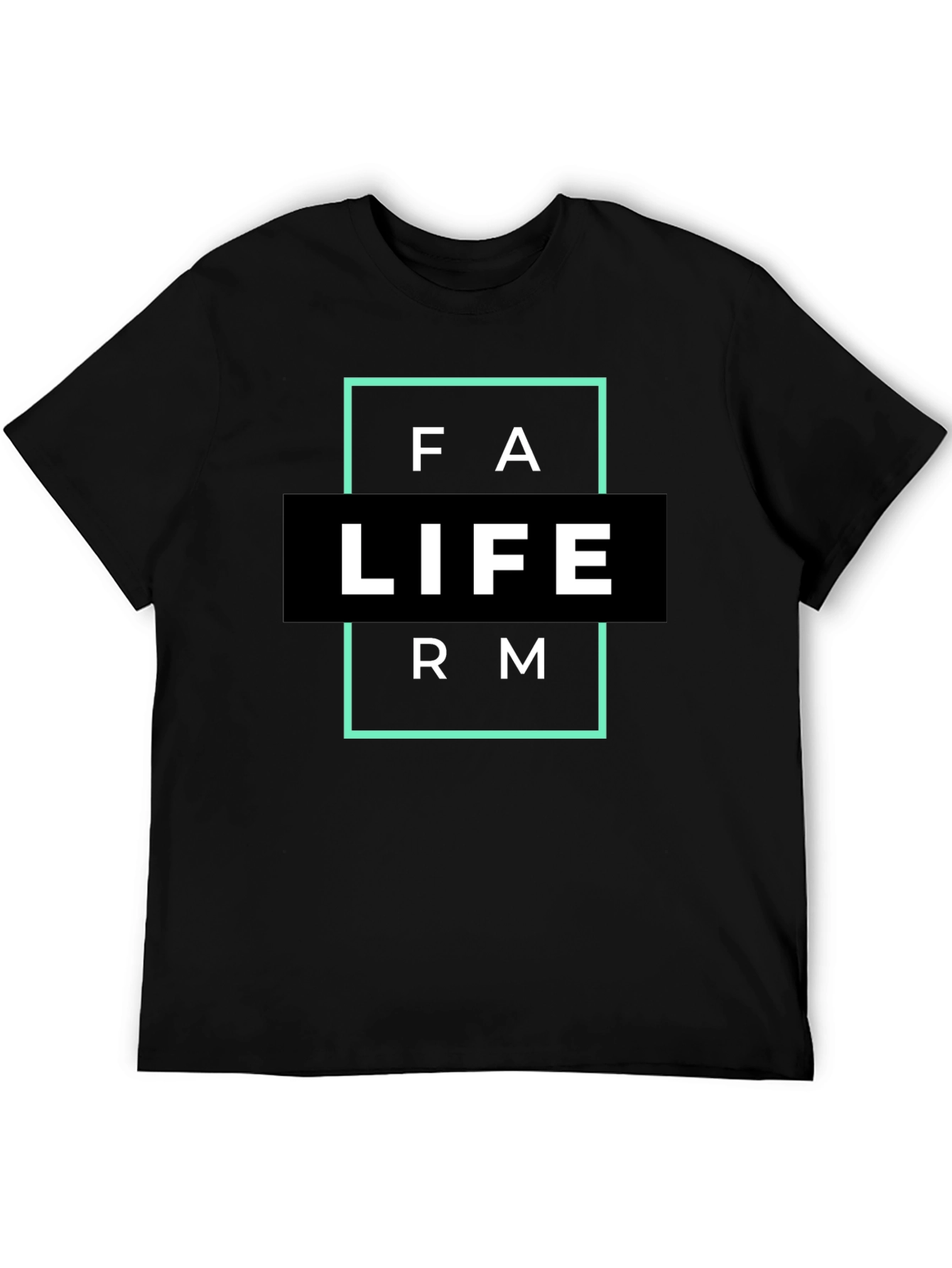 Farm Life Graphic T-Shirt - Black Cotton Blend - 5