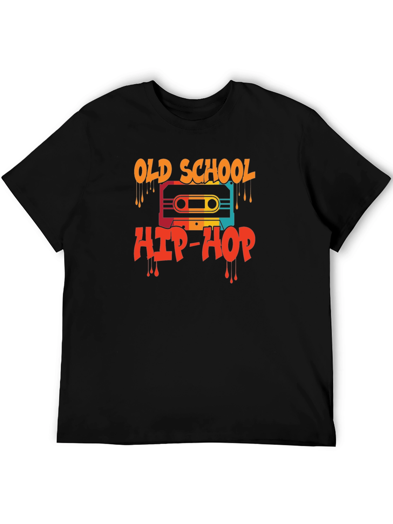 Black Old School Hip-Hop Graphic Tee view 5