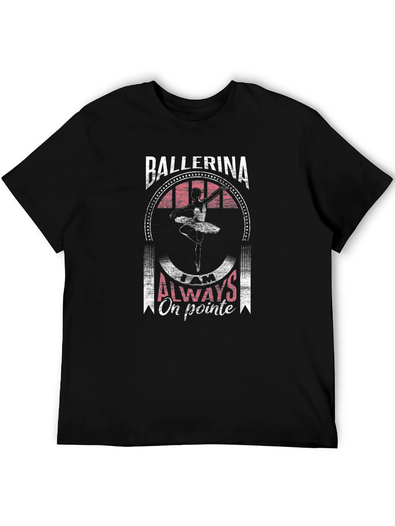 Black Ballerina Always On Pointe Black T-Shirt view 5