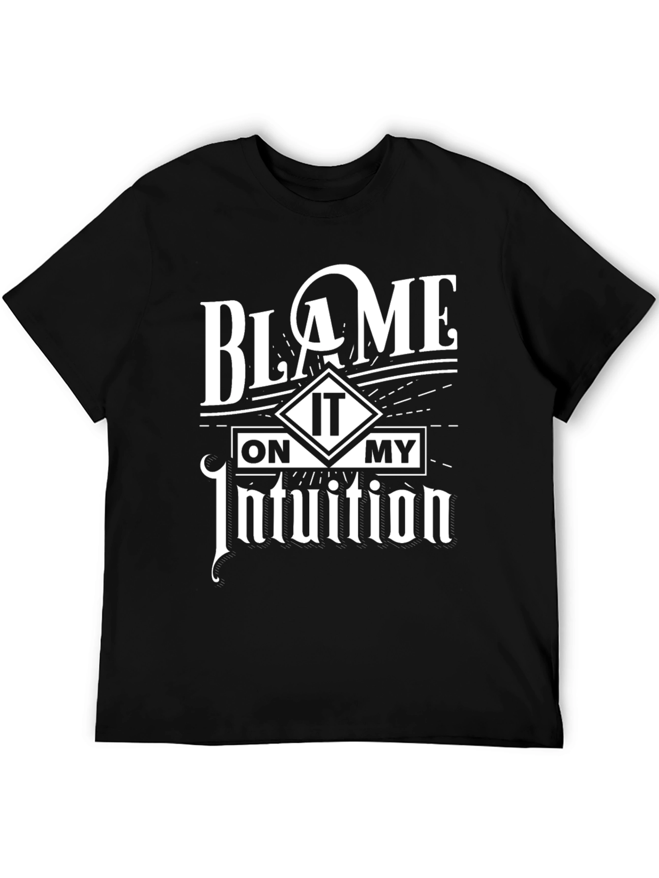 Black Blame It On My Intuition Graphic Tee view 5
