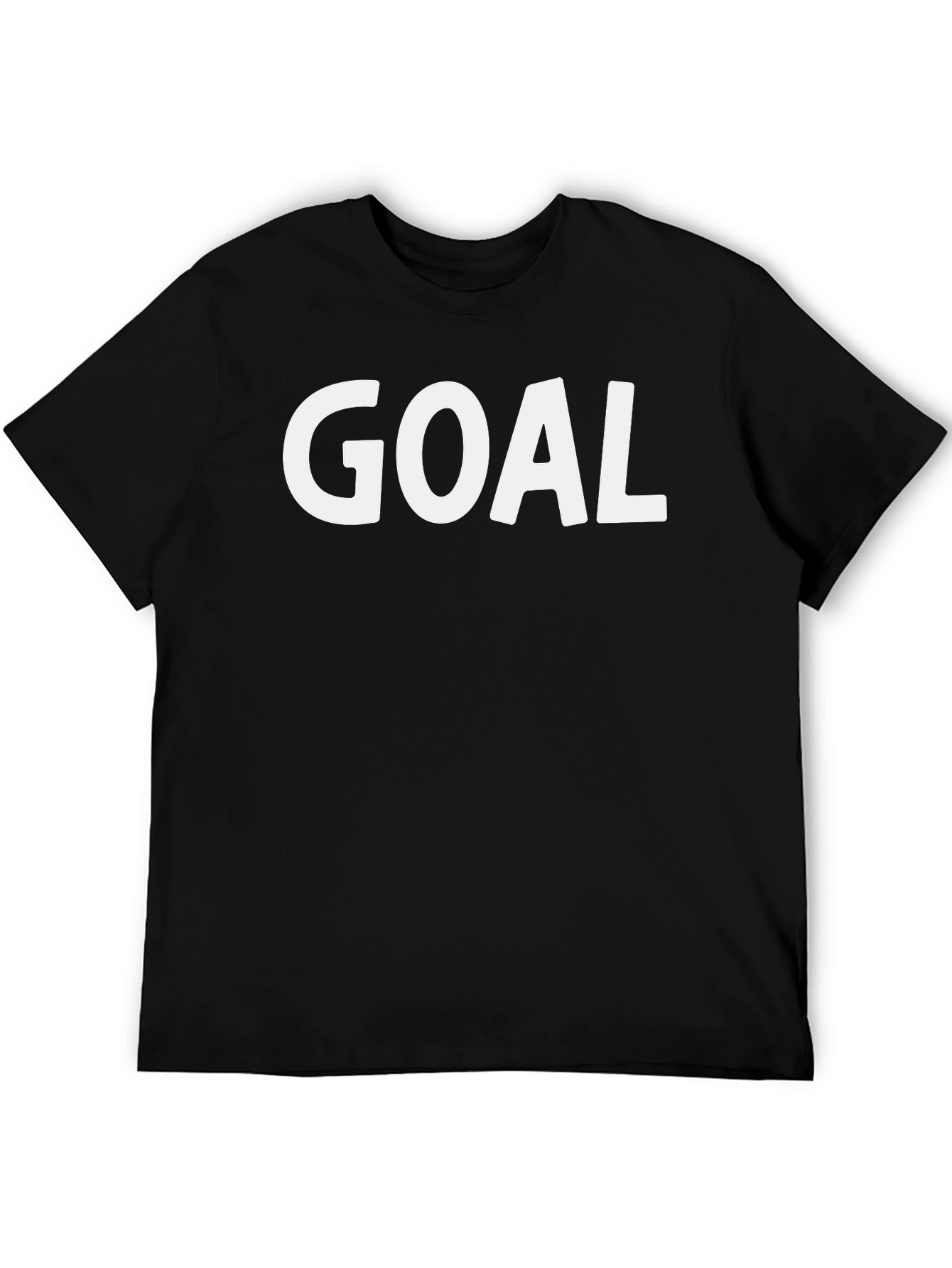 Black Goal T-Shirt - Mens Black Tee with White Print view 5