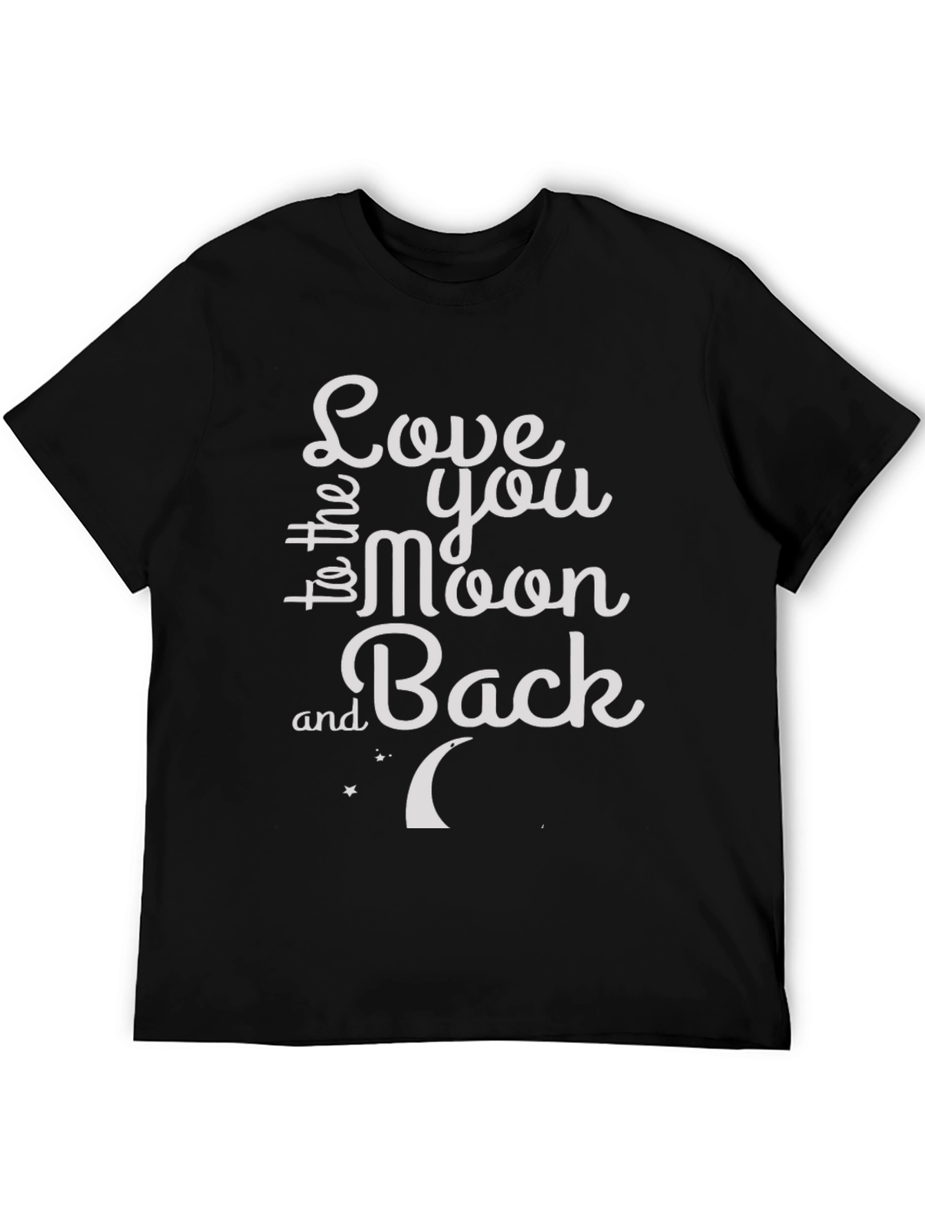 Black Love You to the Moon and Back Graphic Tee view 5