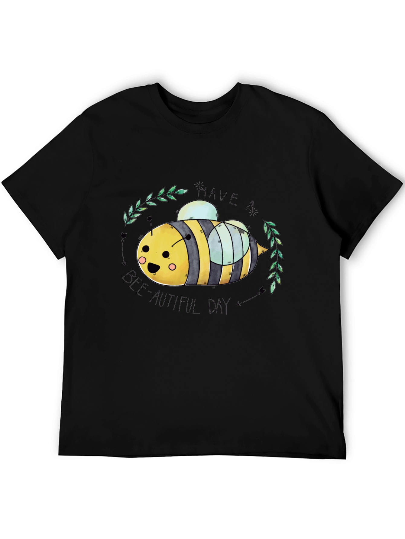 Black Have a Bee-utiful Day Graphic Tee view 5