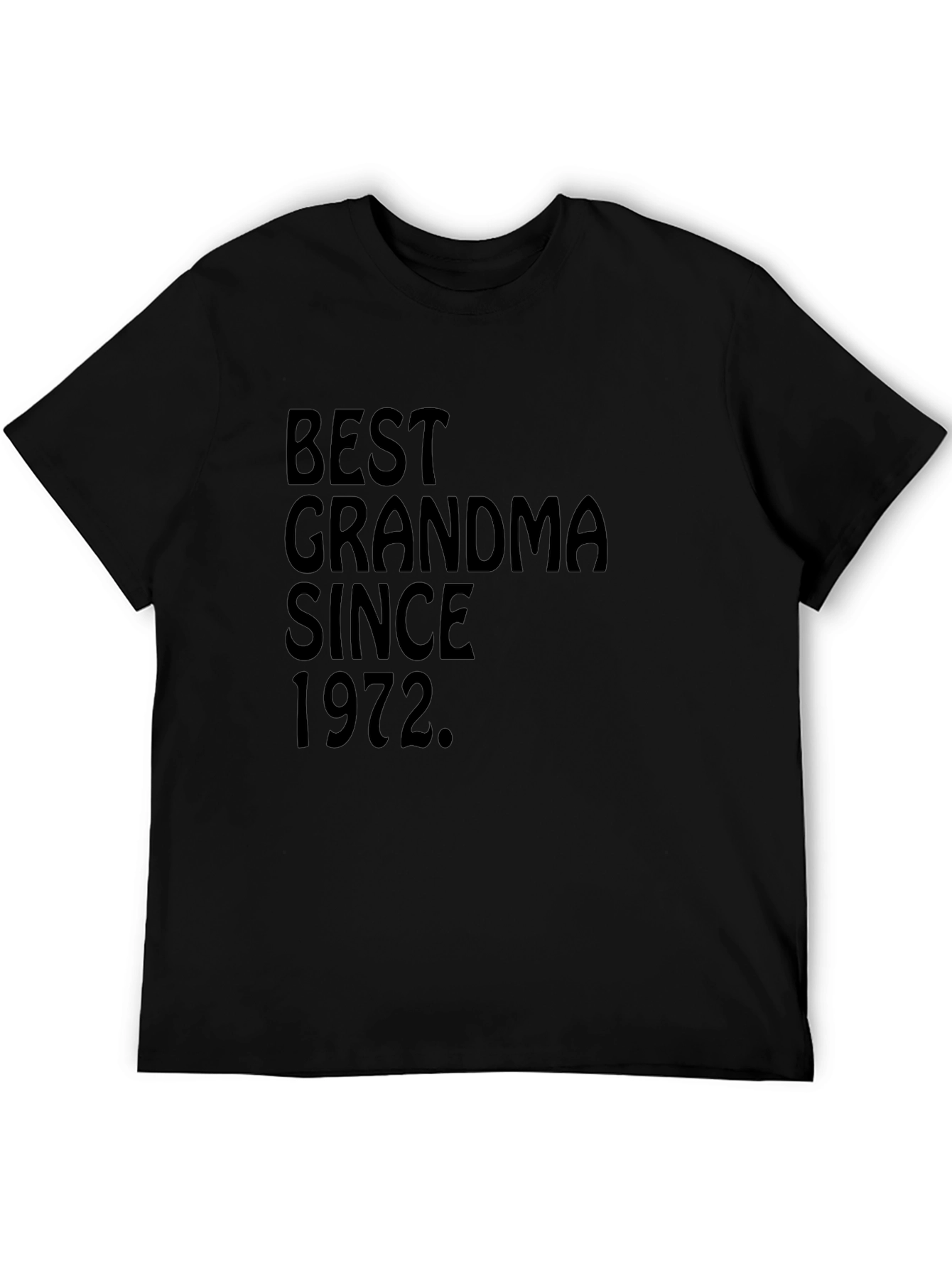 Black Best Grandma Since 1972 Black T-Shirt view 5