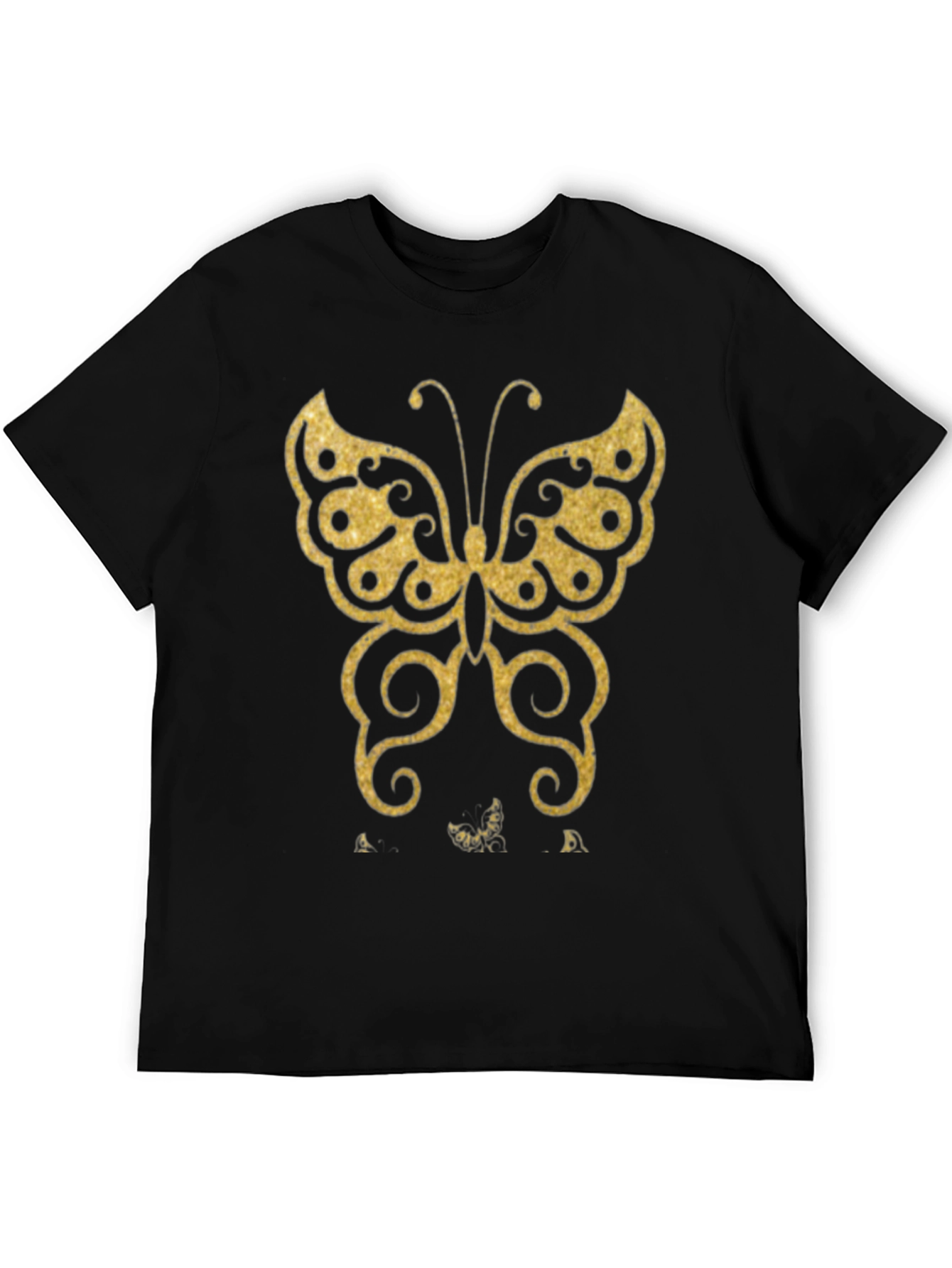 Black Butterfly Graphic Black T-Shirt view 5