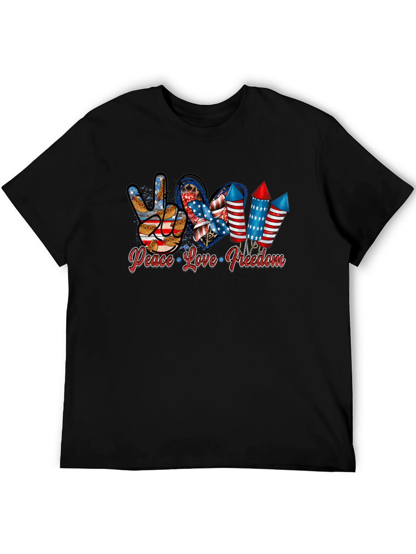 Peace Love Freedom Patriotic T-Shirt - 5