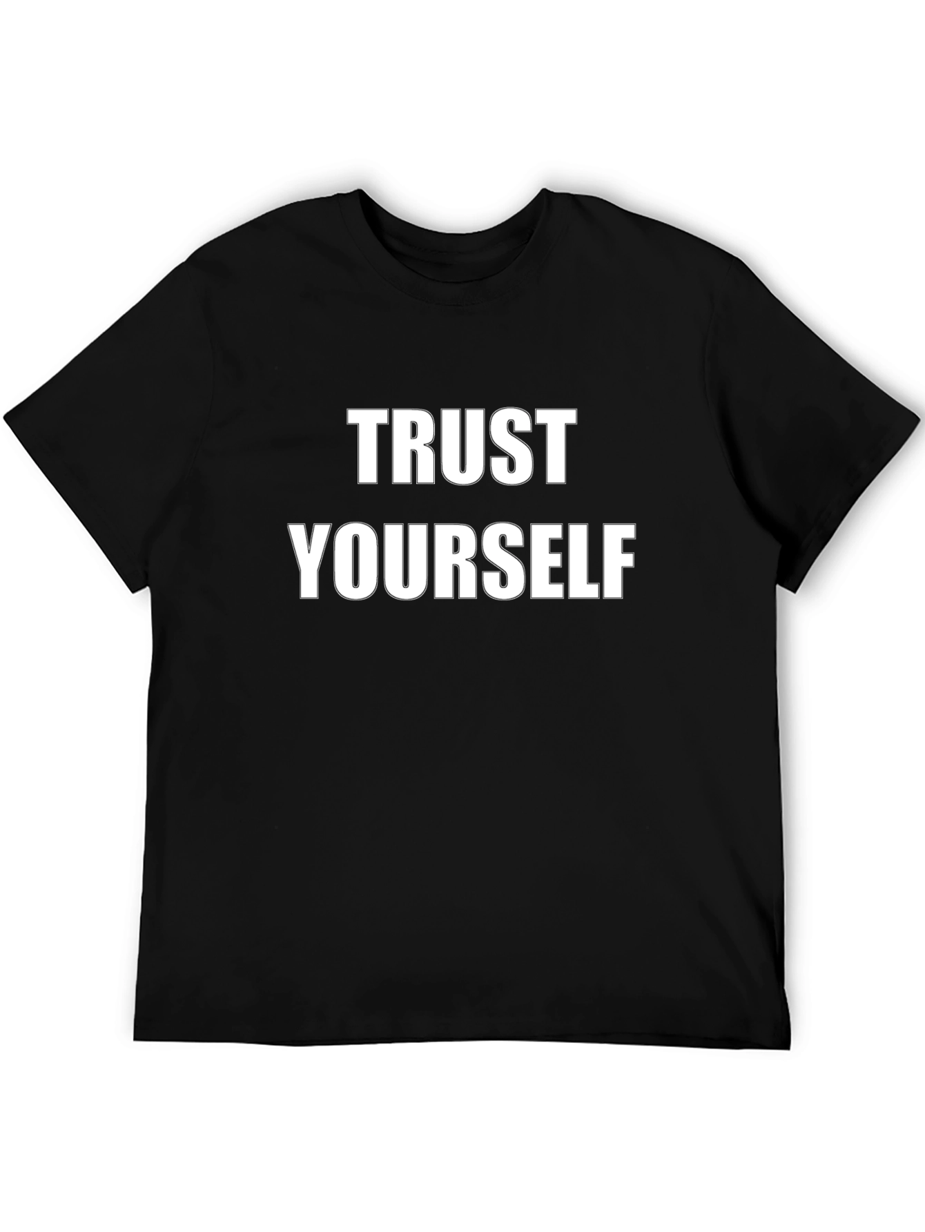 Black Trust Yourself Graphic Tee - Bold Statement Shirt view 5