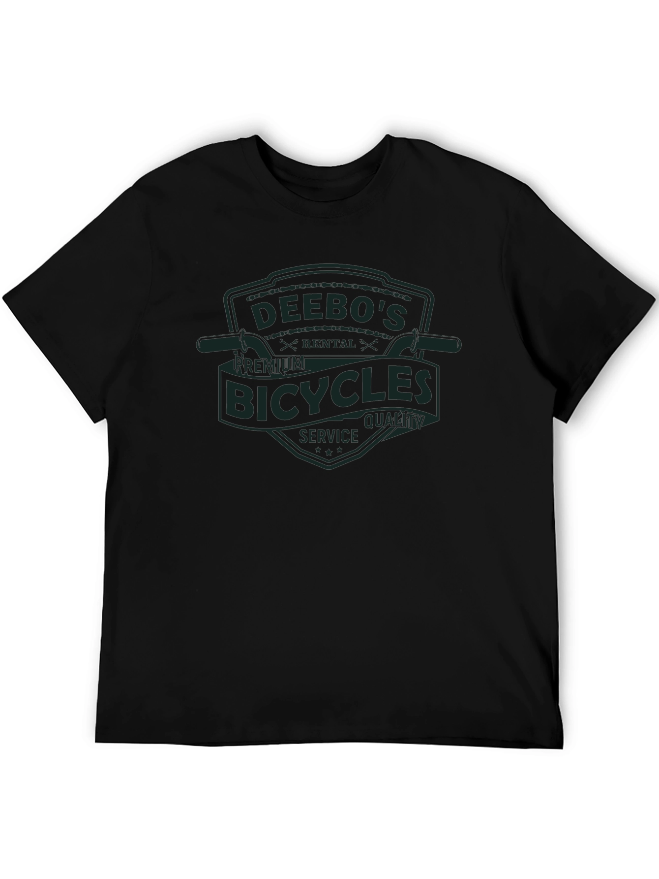 Black Deebo's Bicycles Graphic T-Shirt - Premium Quality view 5