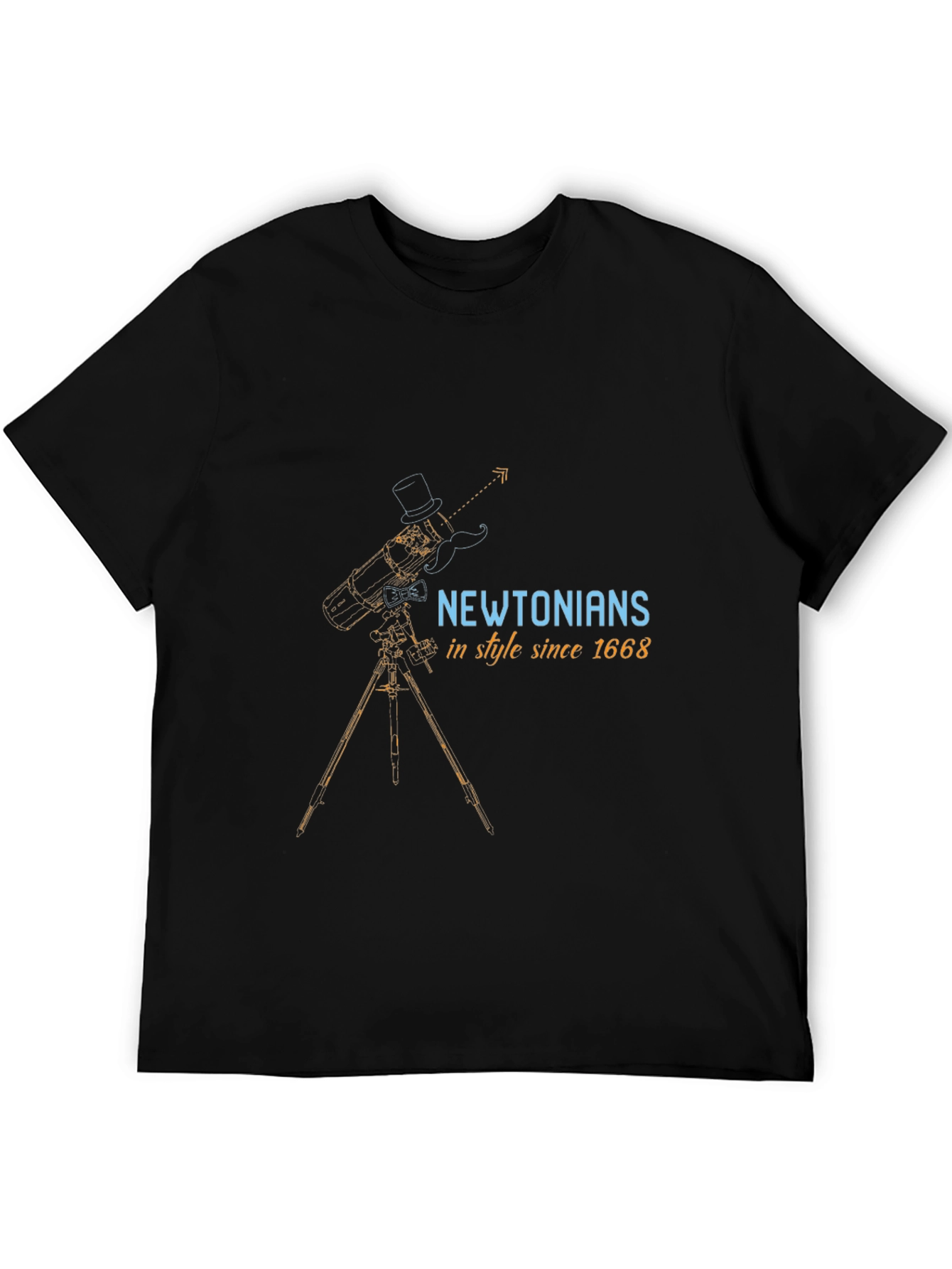 Black Newtonians Style Tee - Since 1668 - Black view 5