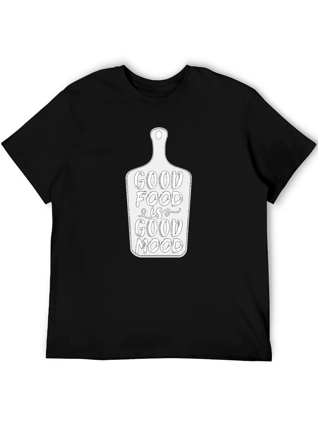 Black Good Food Good Mood Graphic Tee - Unisex view 5