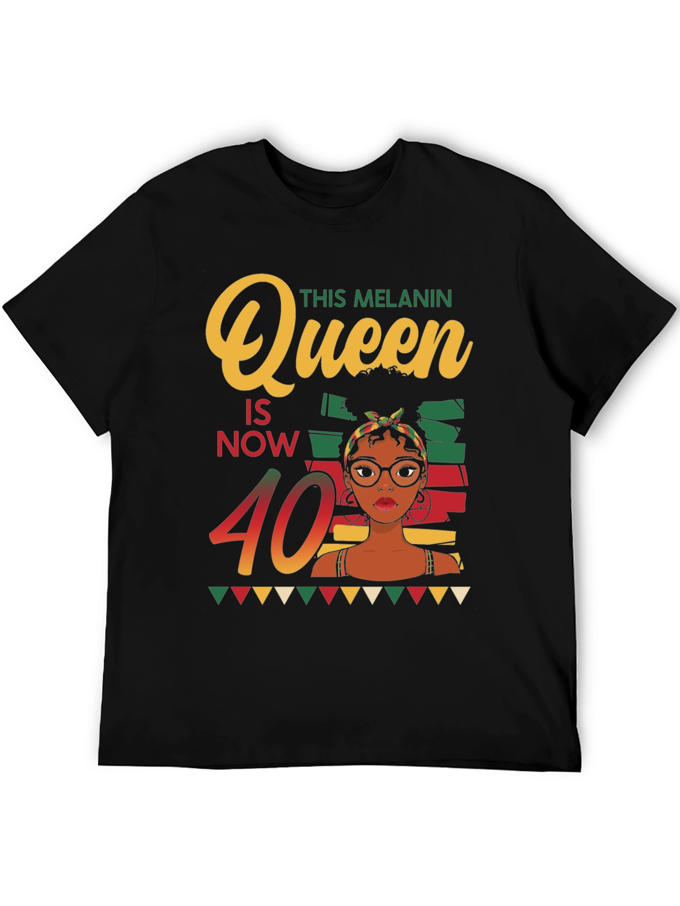 Melanin Queen 40th Birthday T-Shirt - 5