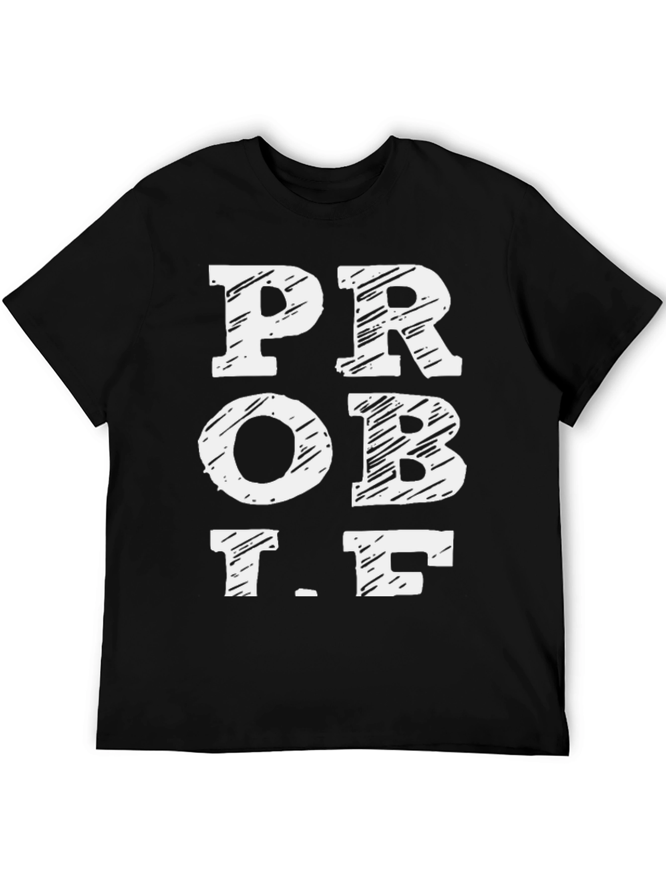 Black Prob LF Graphic Tee - Black Cotton T-Shirt view 5