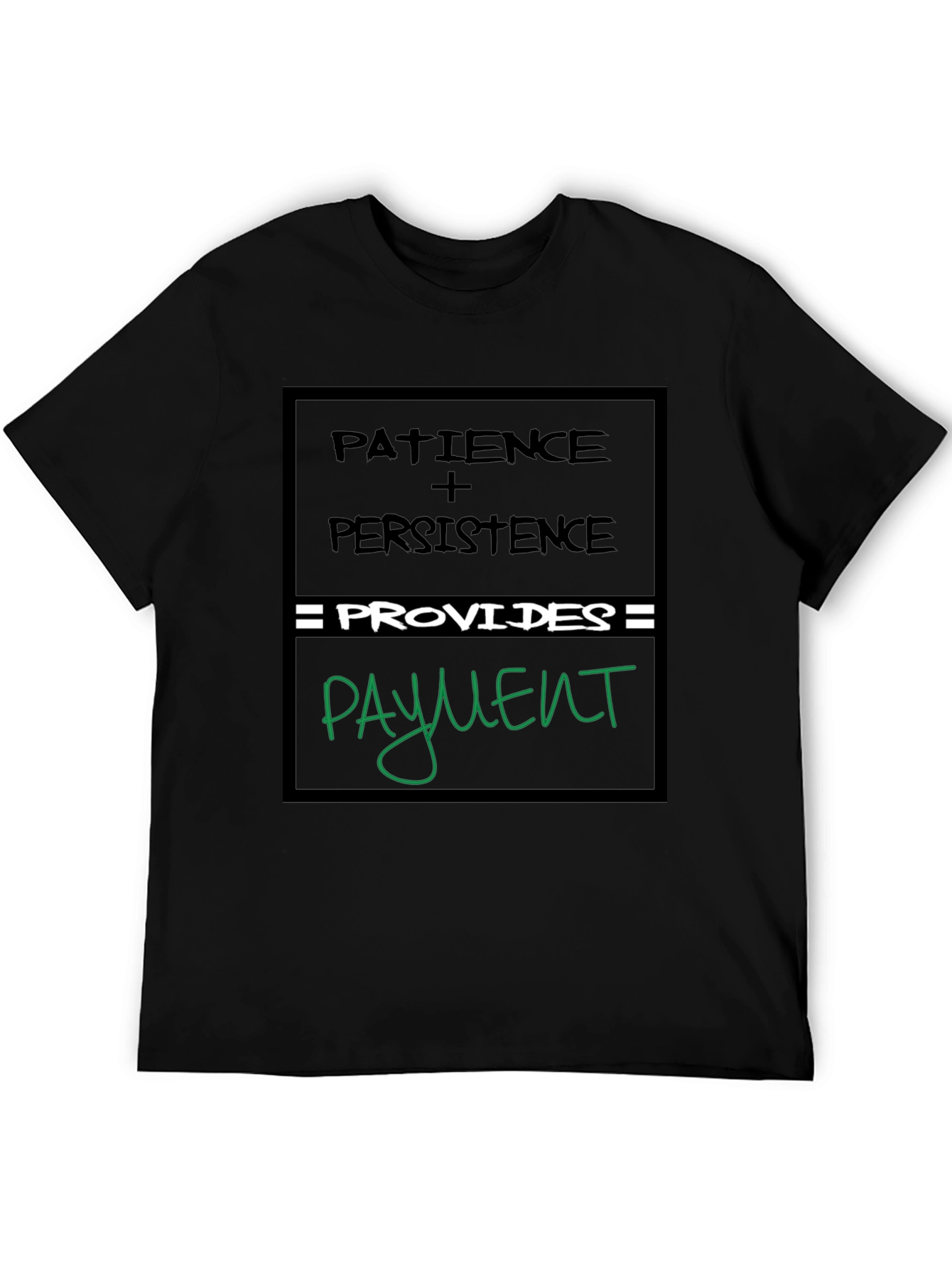 Black Patience & Persistence Graphic Tee view 5