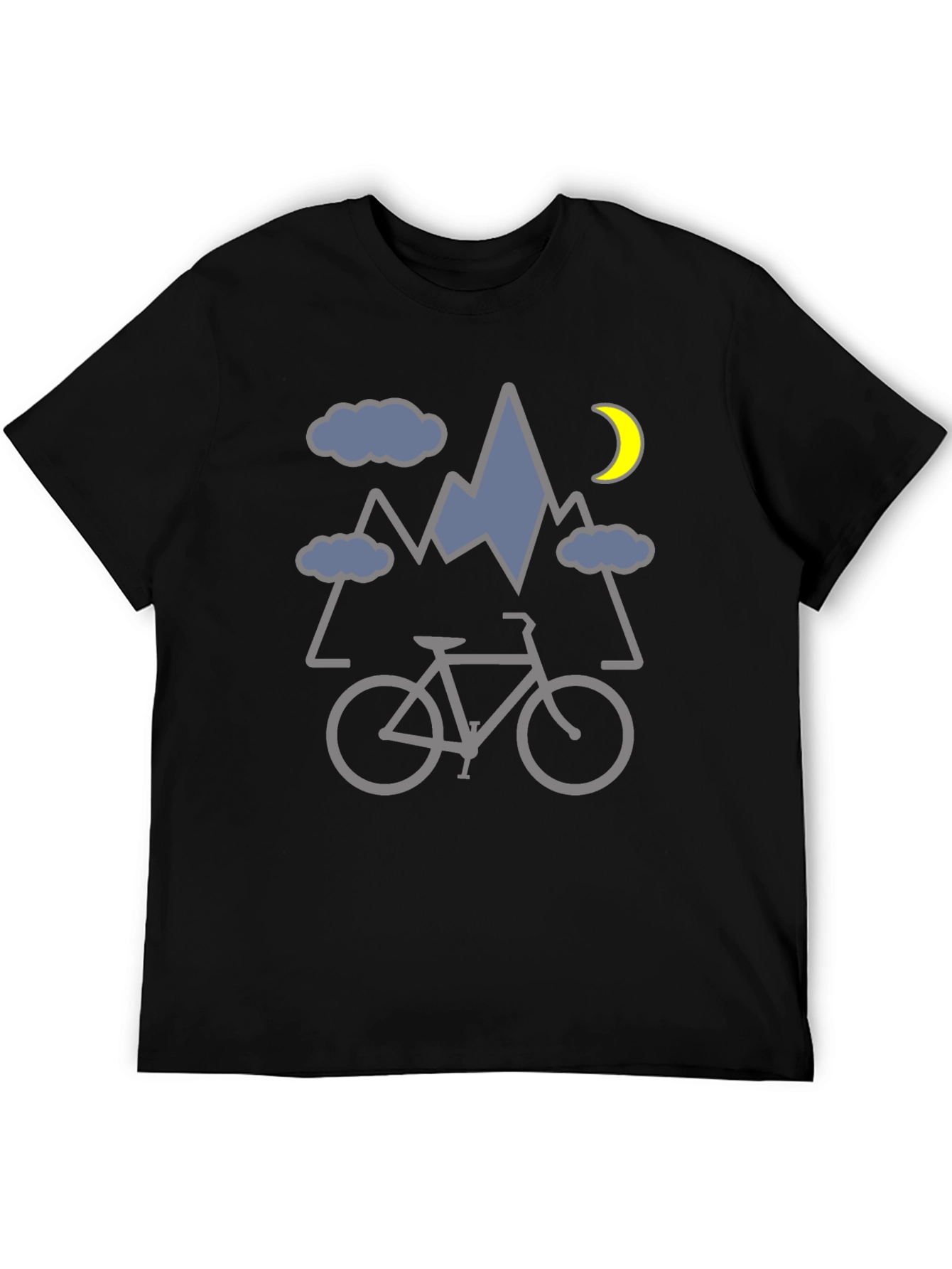 Black Mountain Bike Graphic Tee - Adventure Awaits view 5