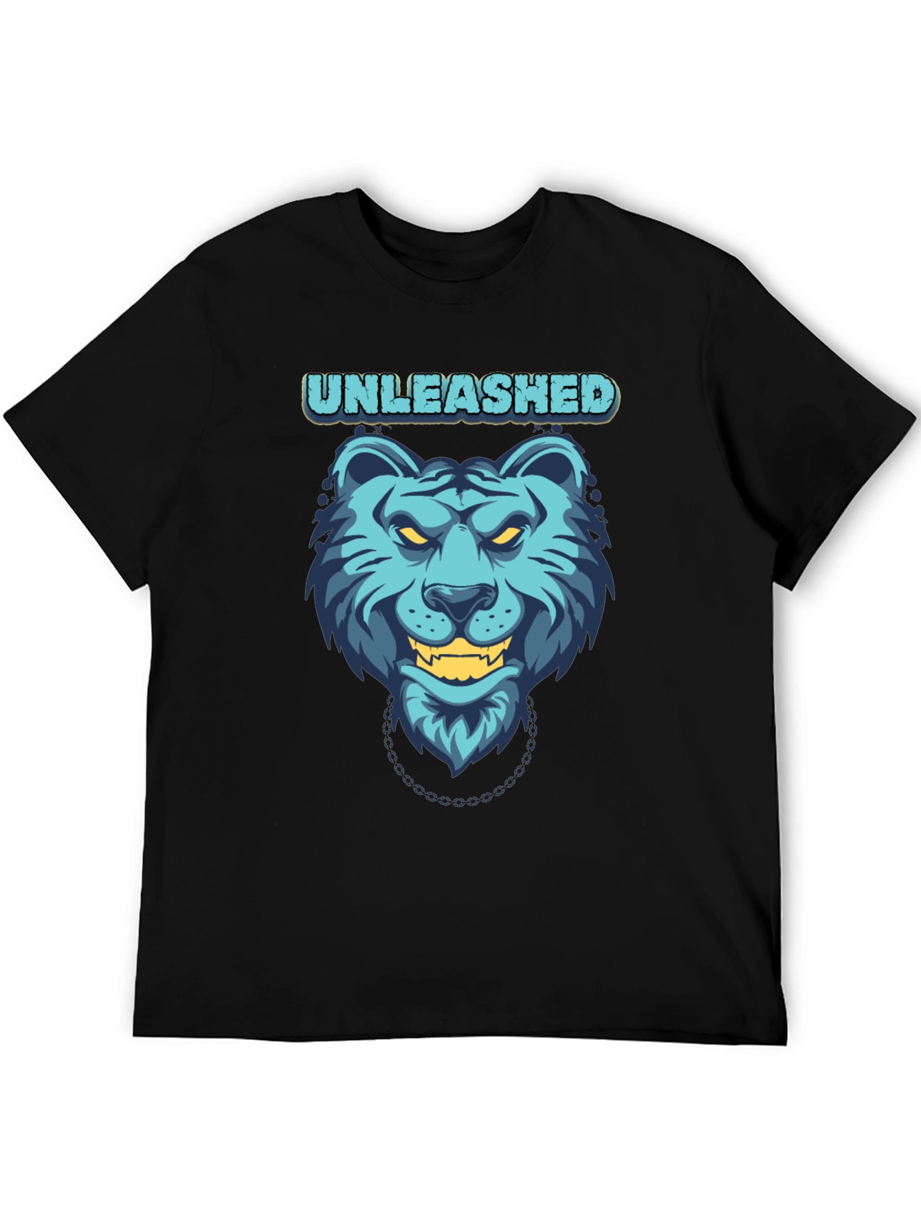 Black Unleashed Tiger Graphic Tee - Men's Black T-Shirt view 5
