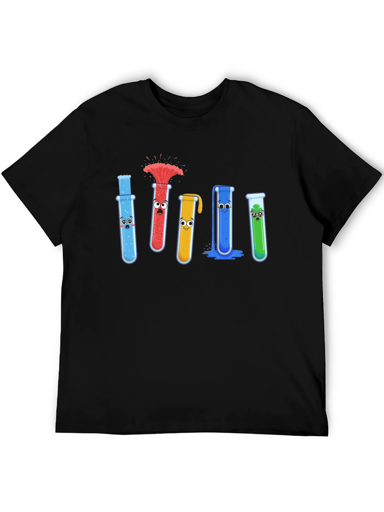 Black Science Beaker Cartoon Graphic Tee view 5