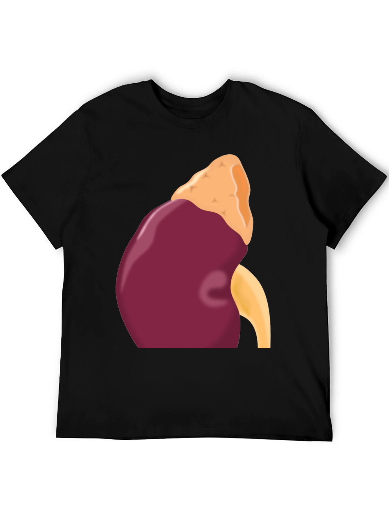 Black Kidney Graphic Black T-Shirt view 5