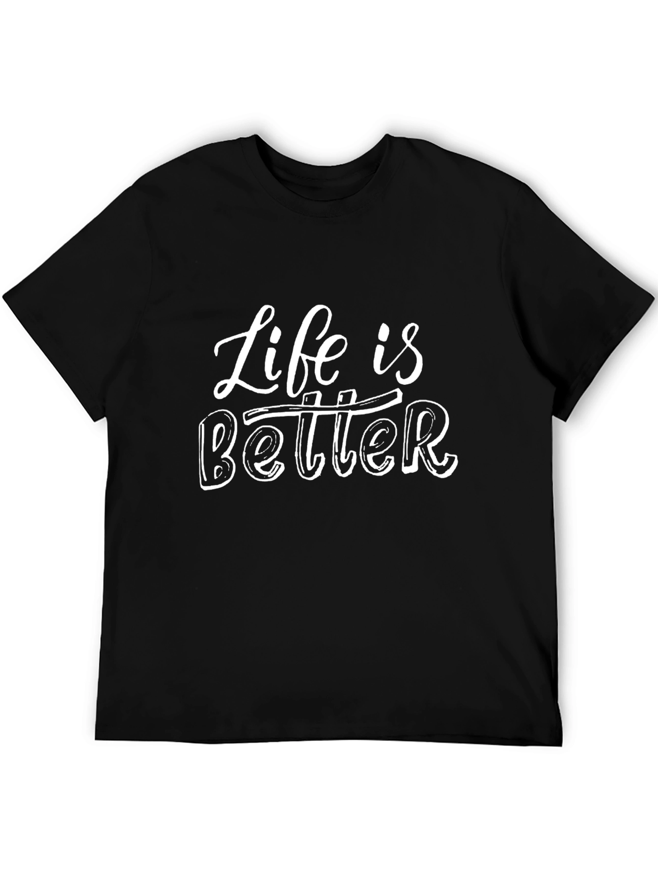 Black Life is Better Graphic Tee - Black view 5