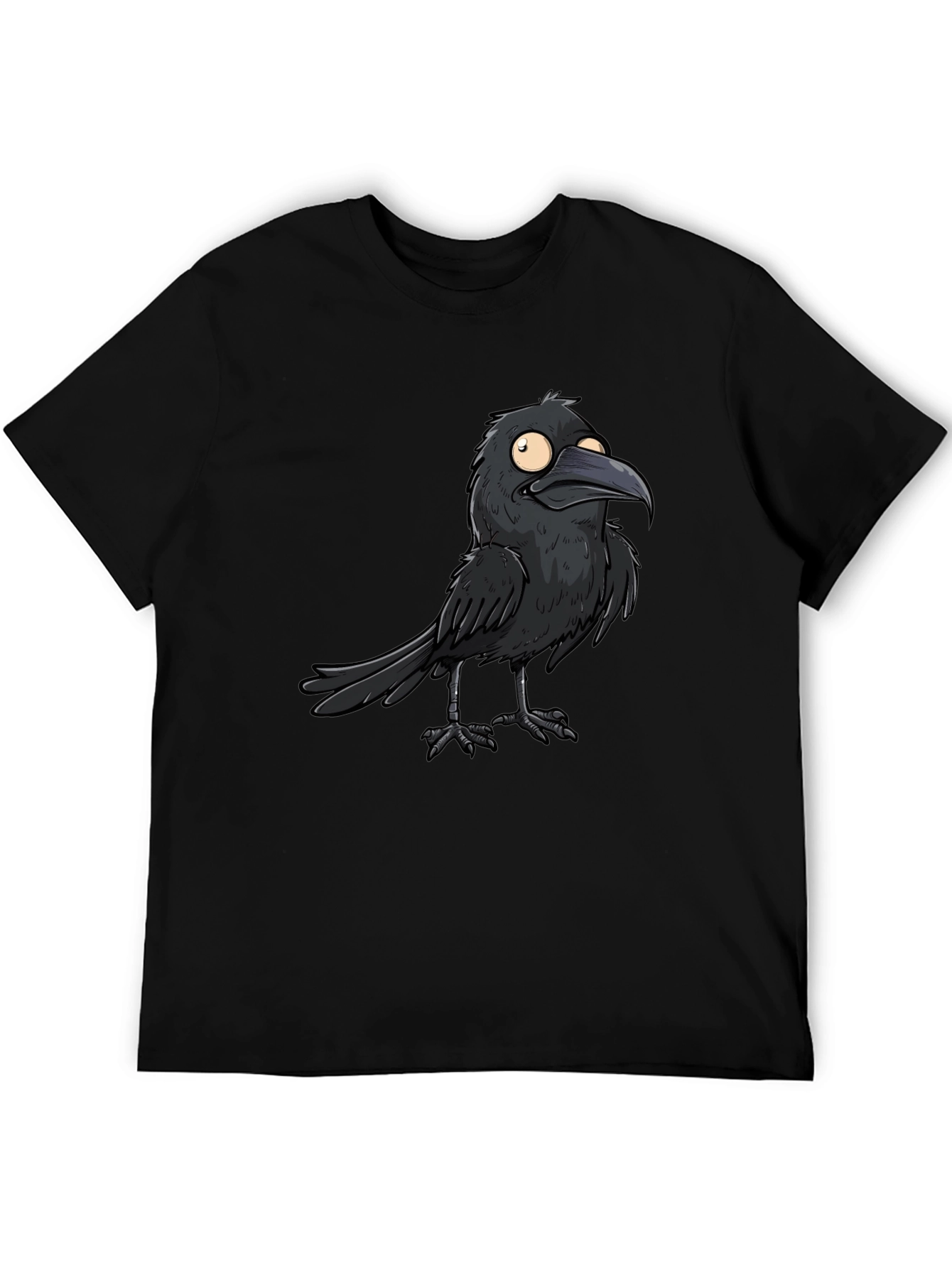 Black Raven Graphic Tee - Cool Bird Design T-Shirt view 5