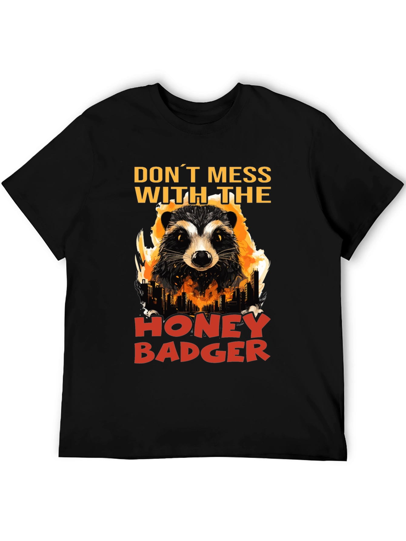 Black Don't Mess with the Honey Badger Graphic Tee view 5