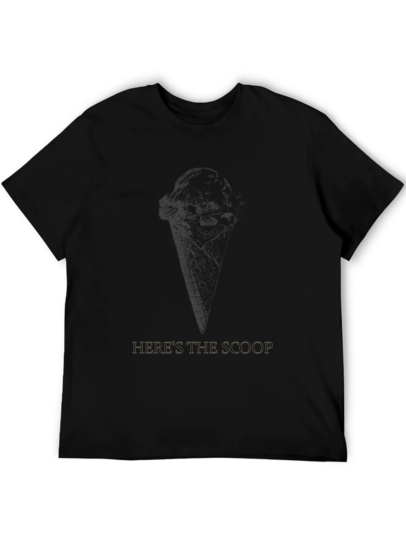 Black Here's the Scoop Black Graphic T-Shirt view 5