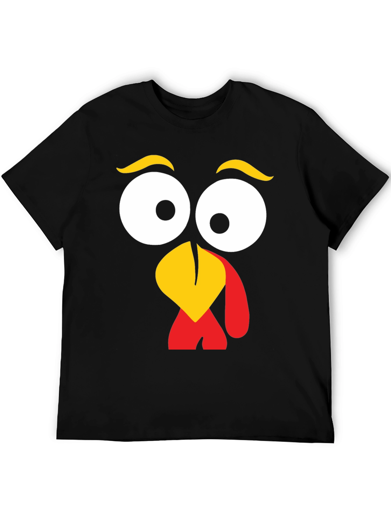 Black Turkey Face Graphic Tee - Thanksgiving Fun view 5