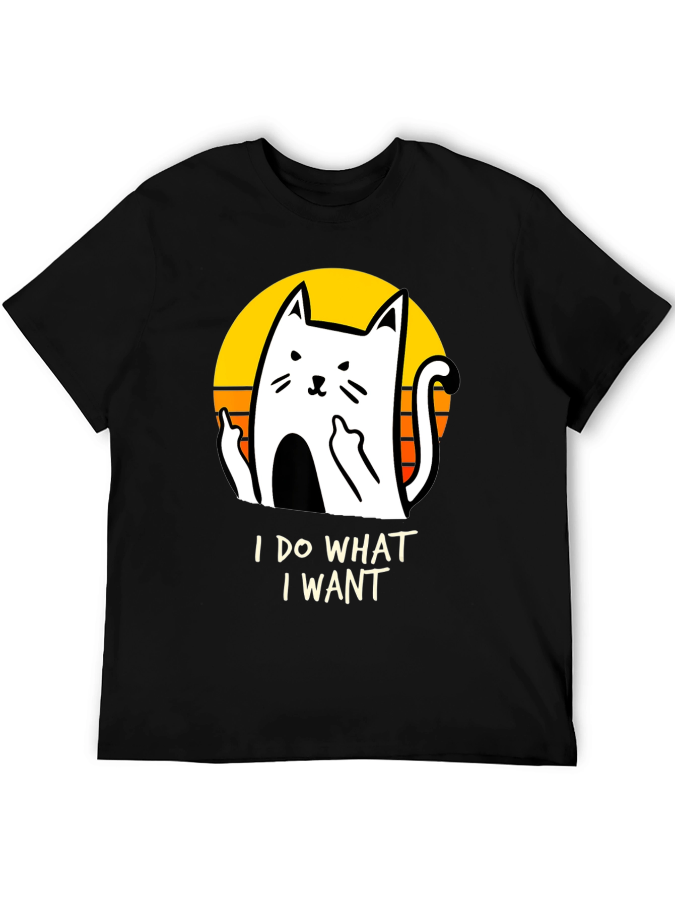 Black I Do What I Want Cat Graphic Tee view 5