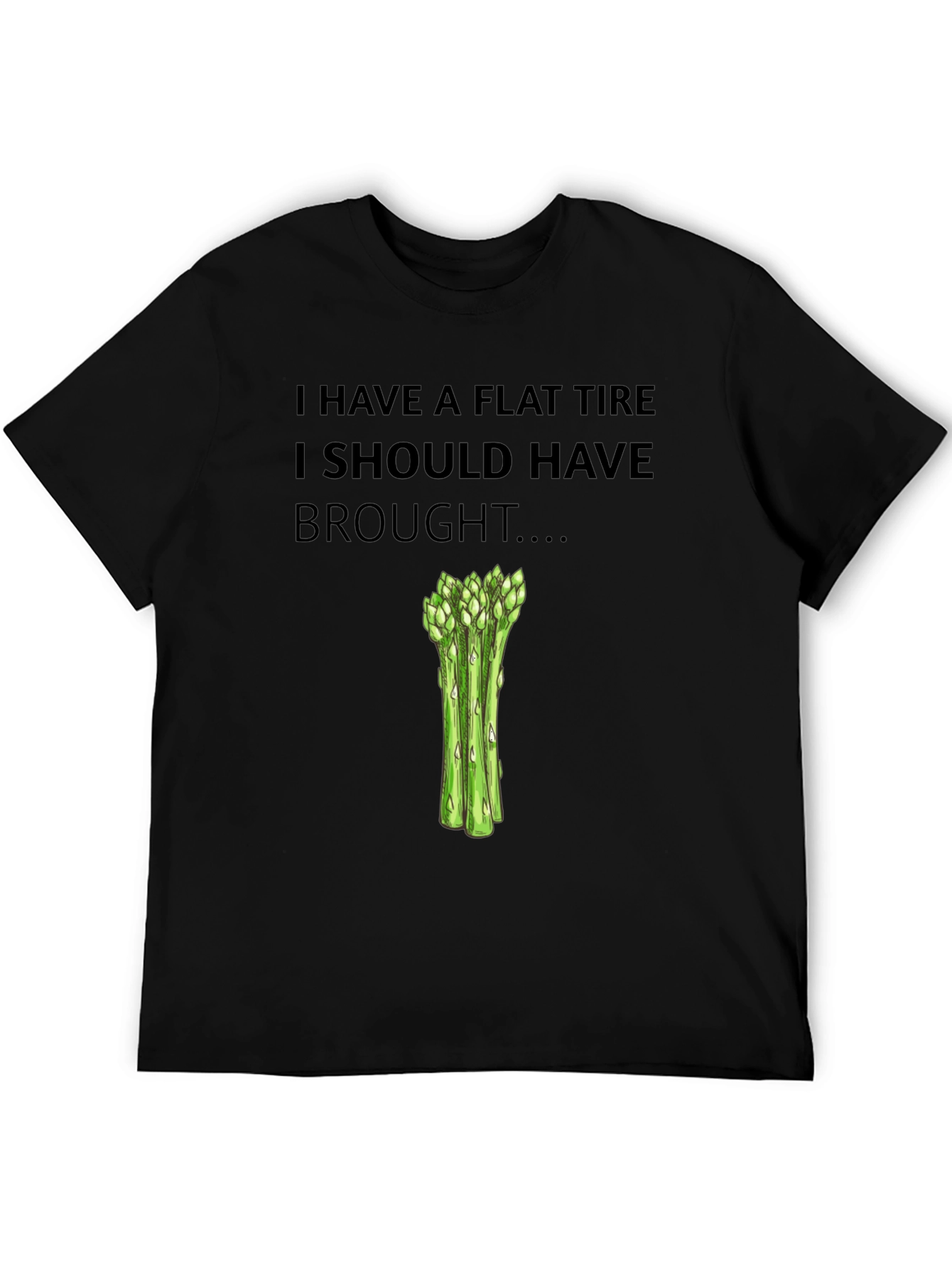 Black Flat Tire Asparagus T-Shirt Funny Car Mechanic view 5