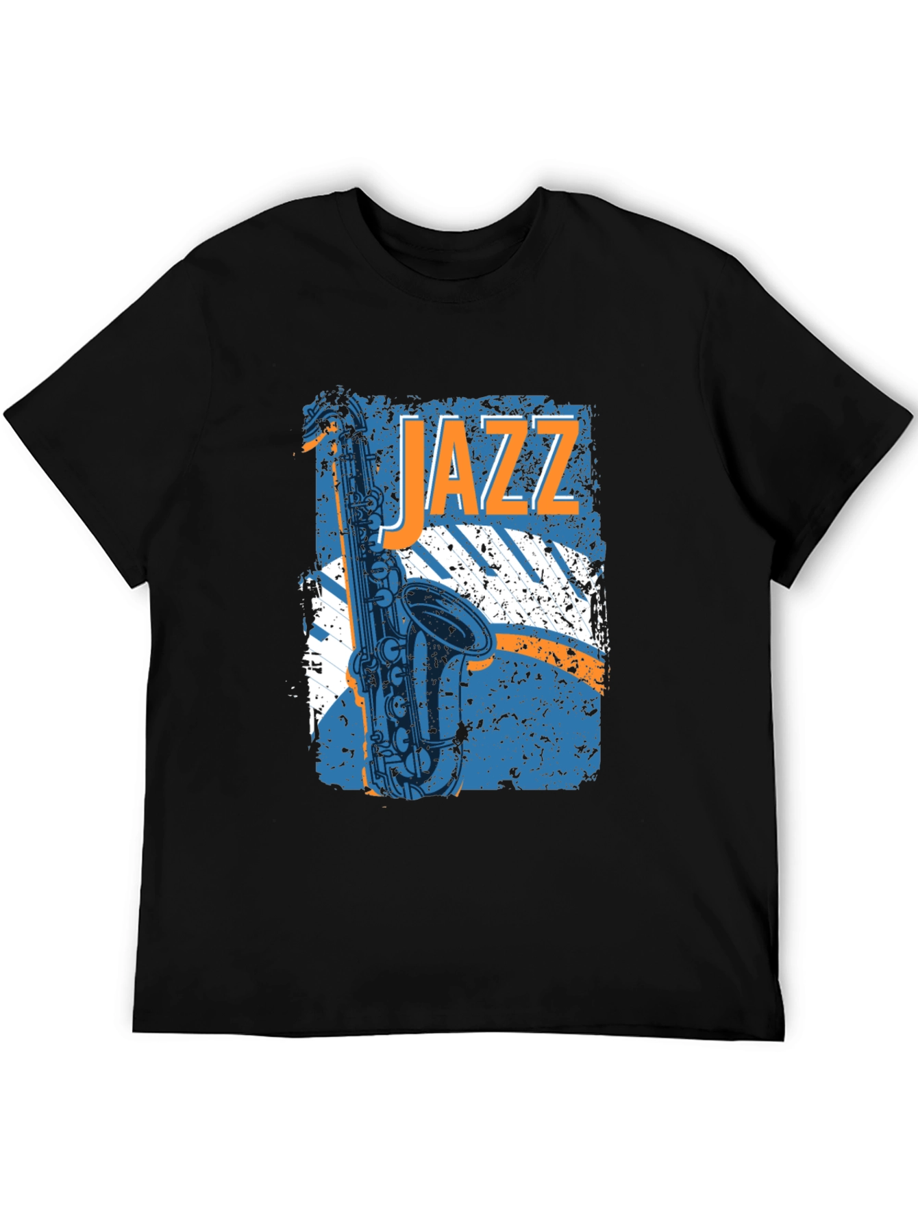 Black Jazz Saxophone Graphic T-Shirt - Music Lover Tee view 5