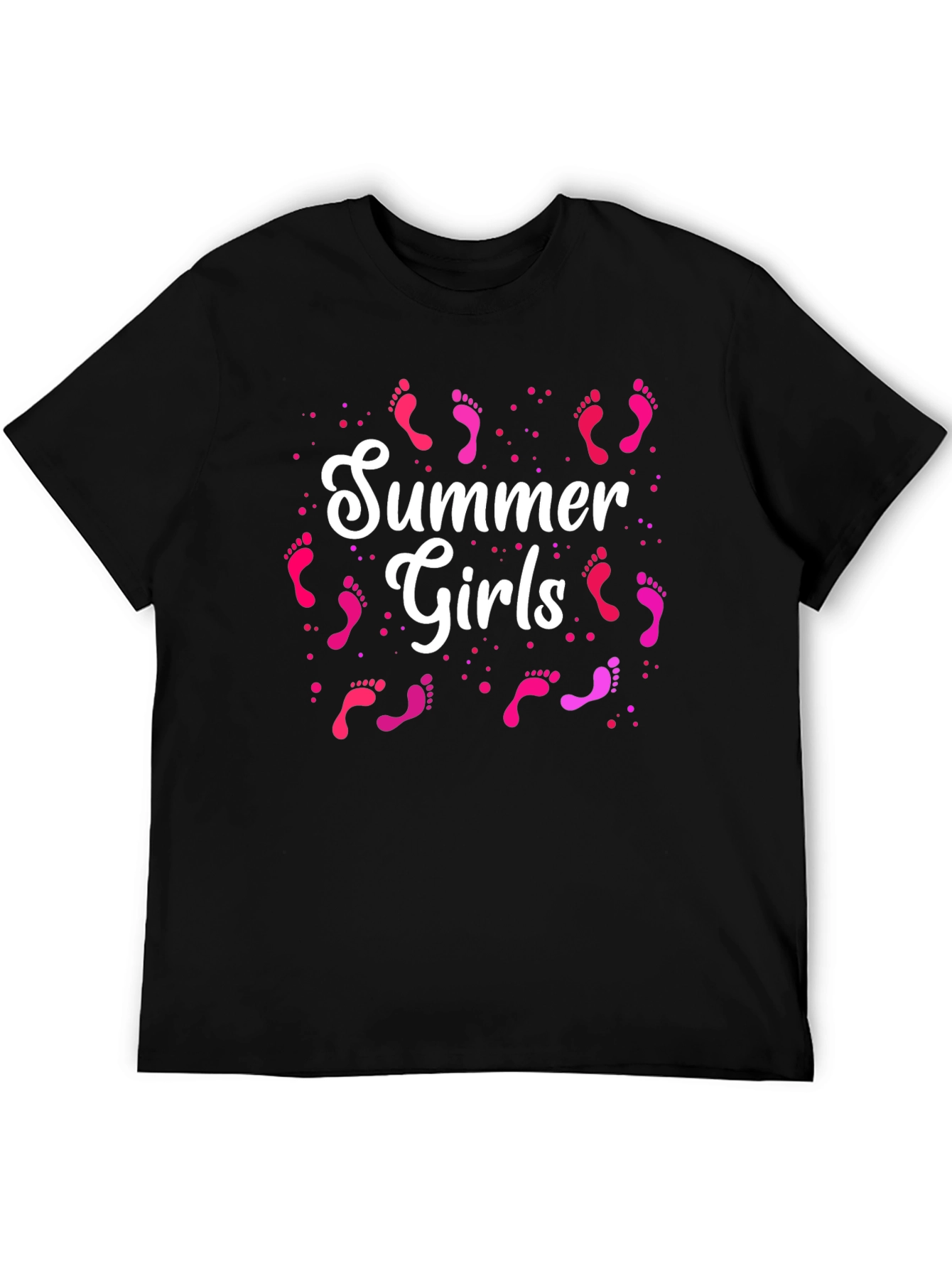 Black Summer Girls T-Shirt - Fun Beach Vibes view 5